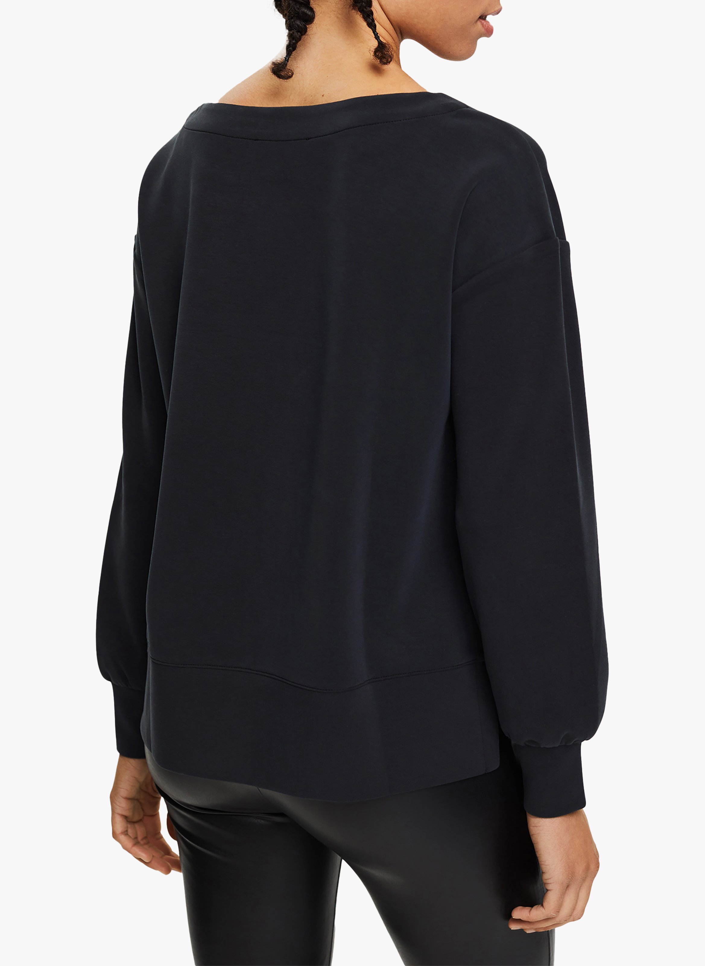 boat neck sweatshirt