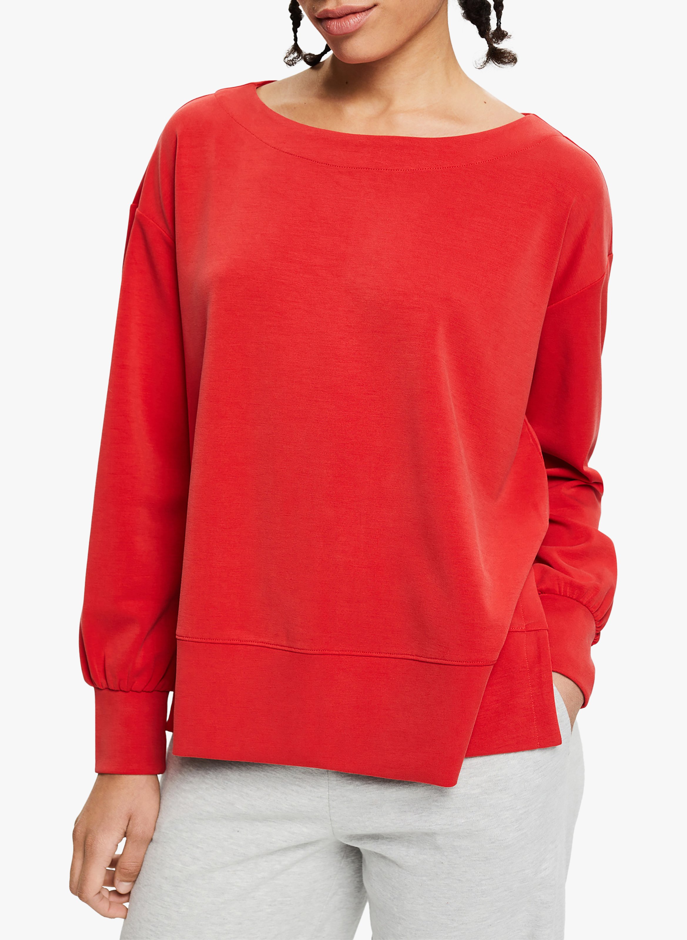 boat neck sweatshirt