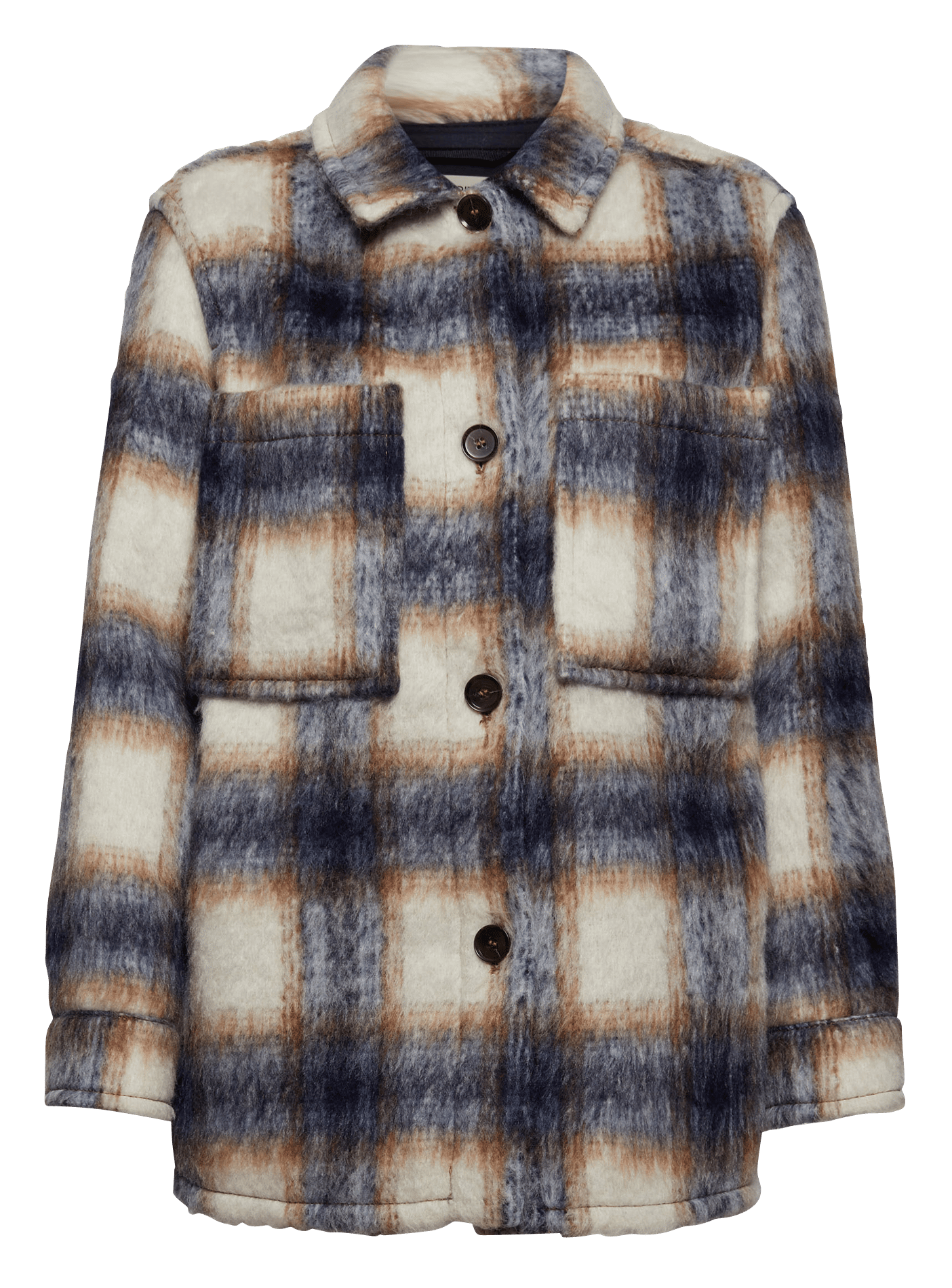 esprit checked coat