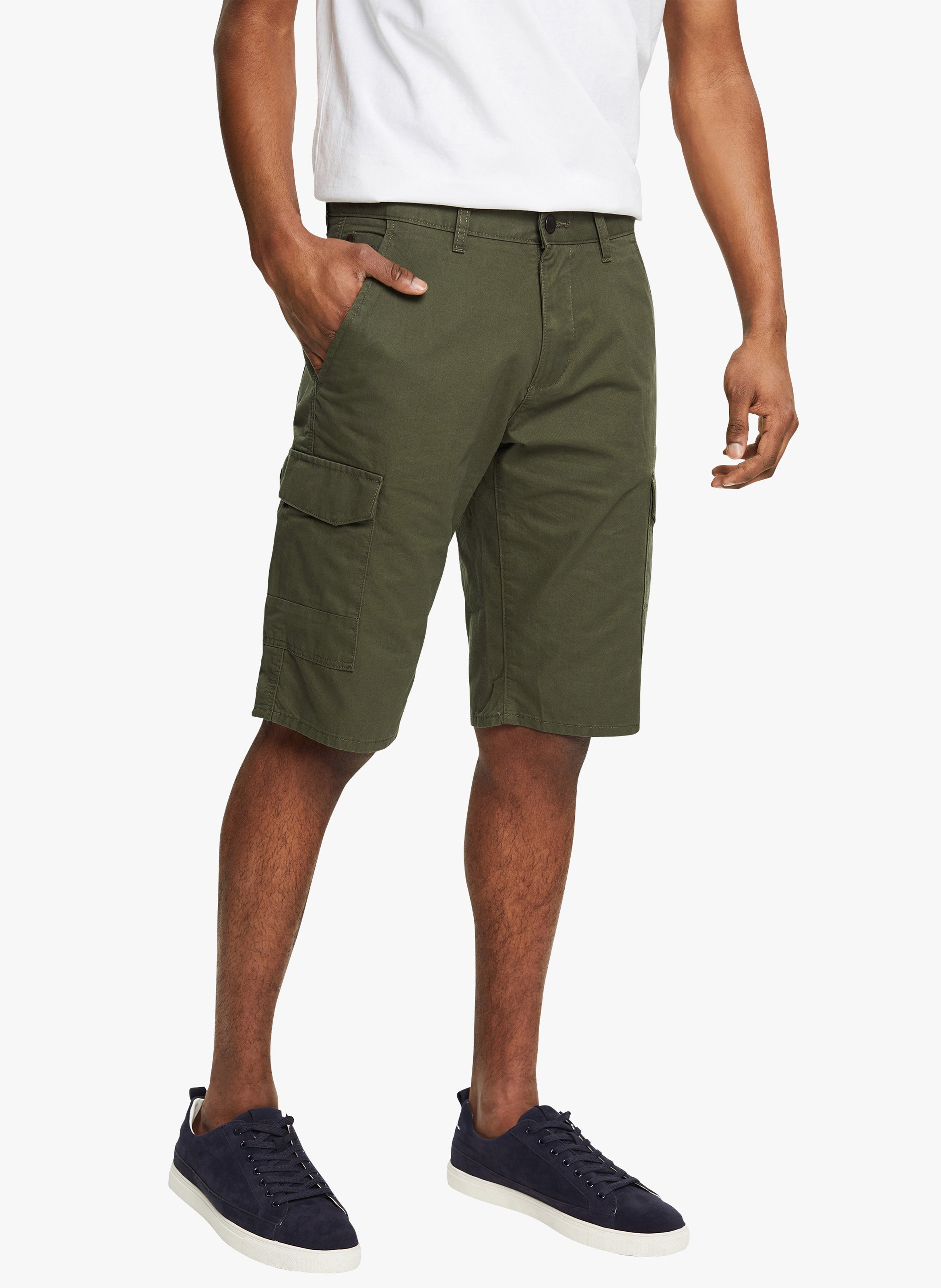 Cotton Bermuda Shorts Dark Khaki 2 