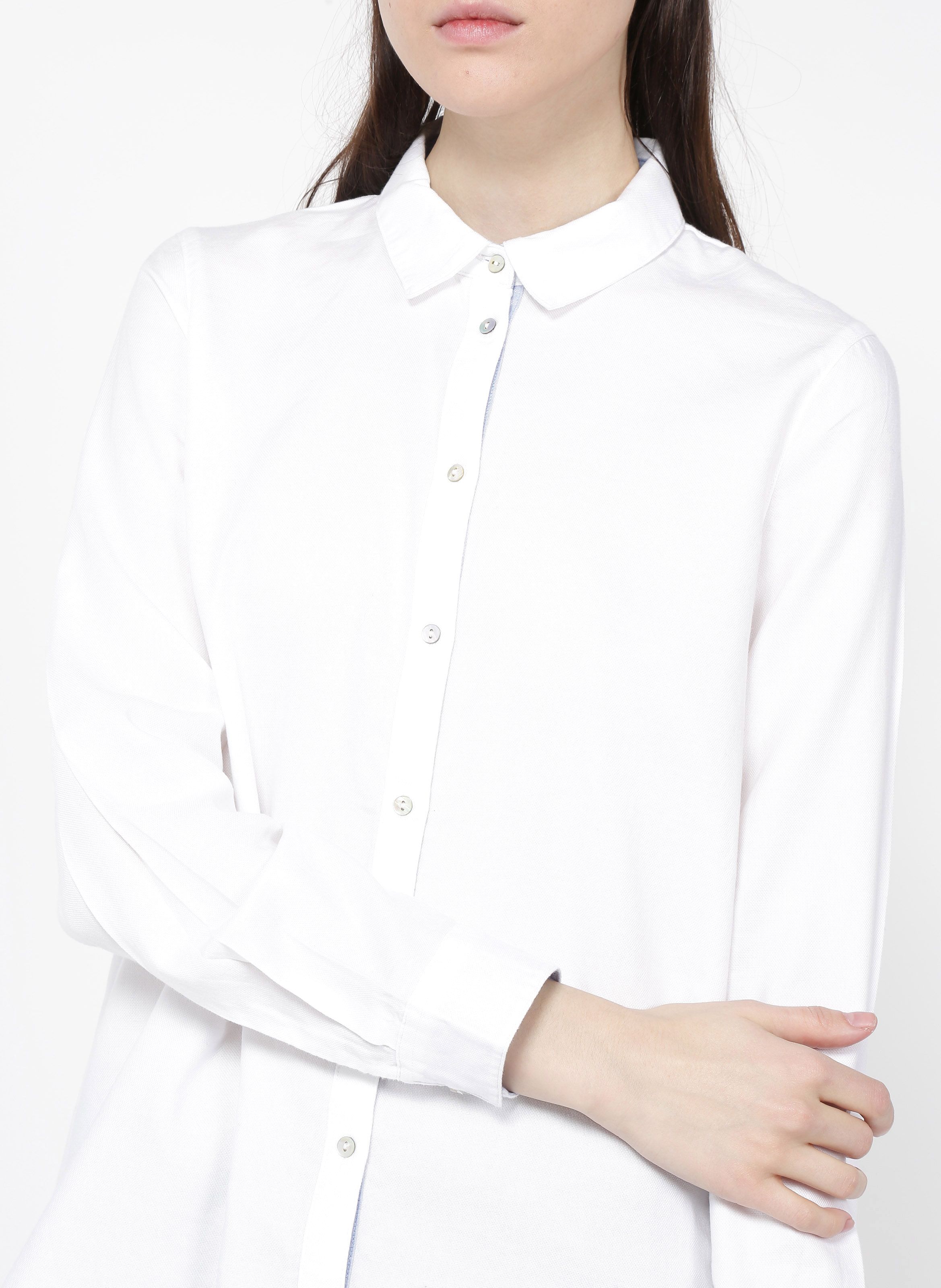 classic white blouse with collar