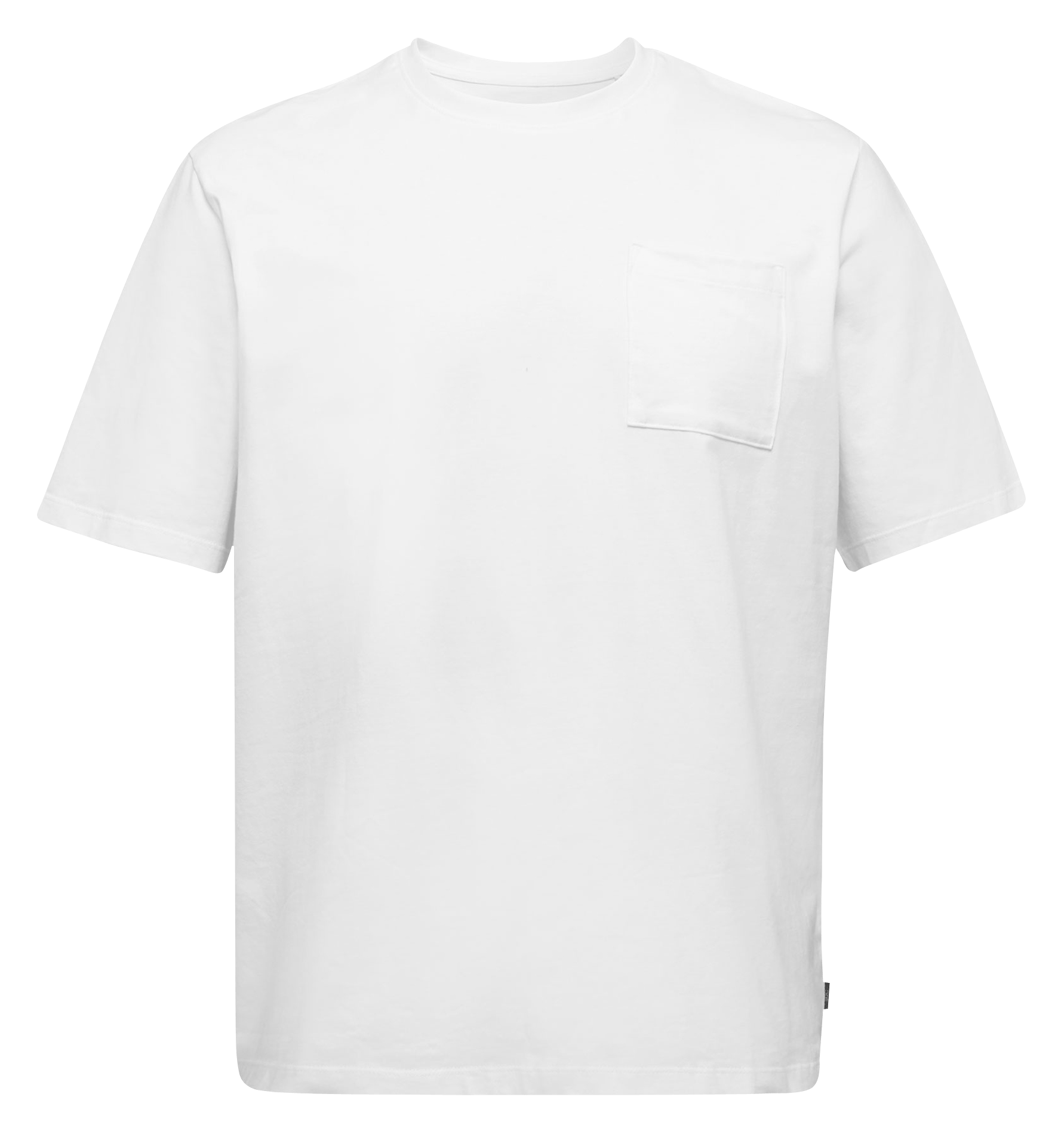 loose fitting white tee