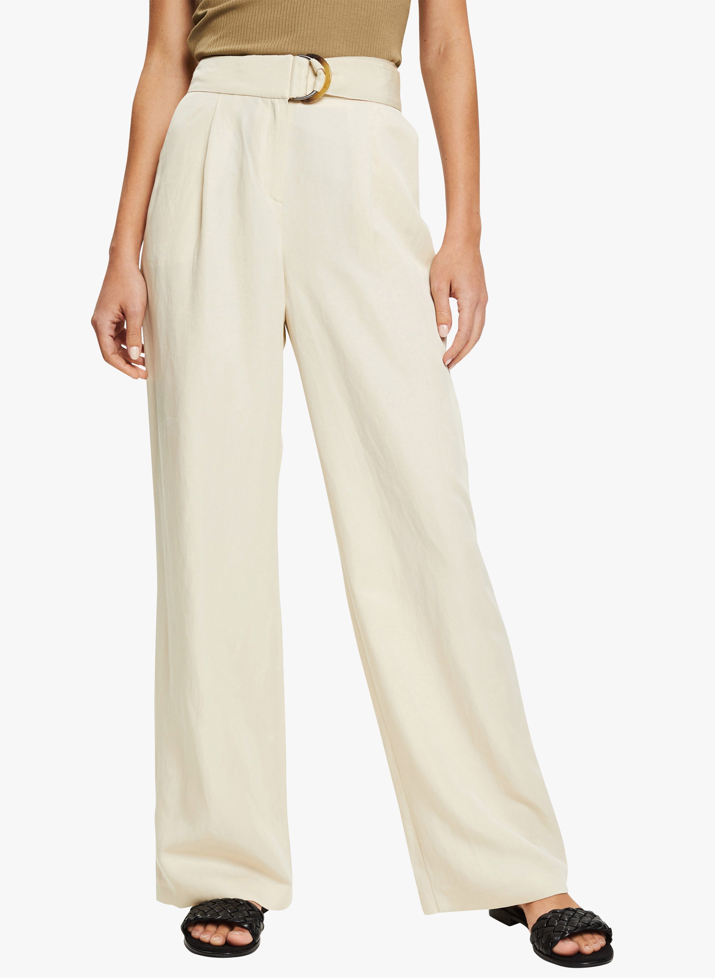 Linen Pants Light Beige Esprit - Women 