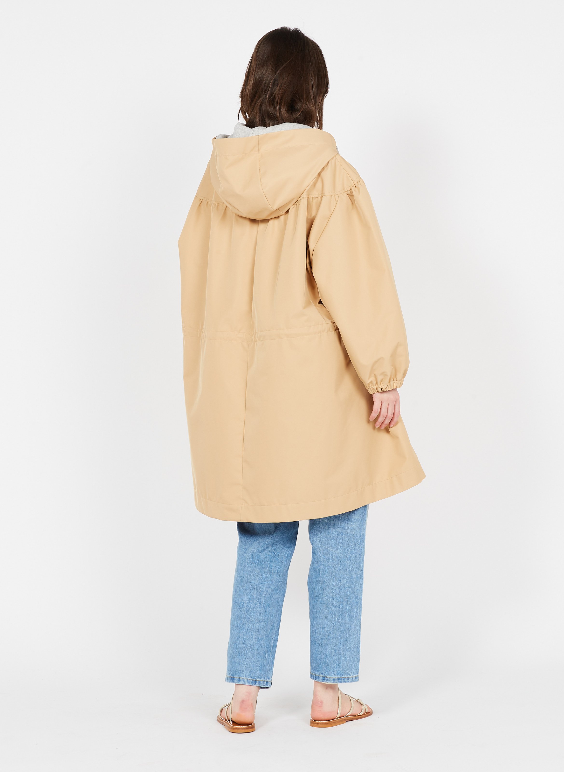 oversized hooded raincoat