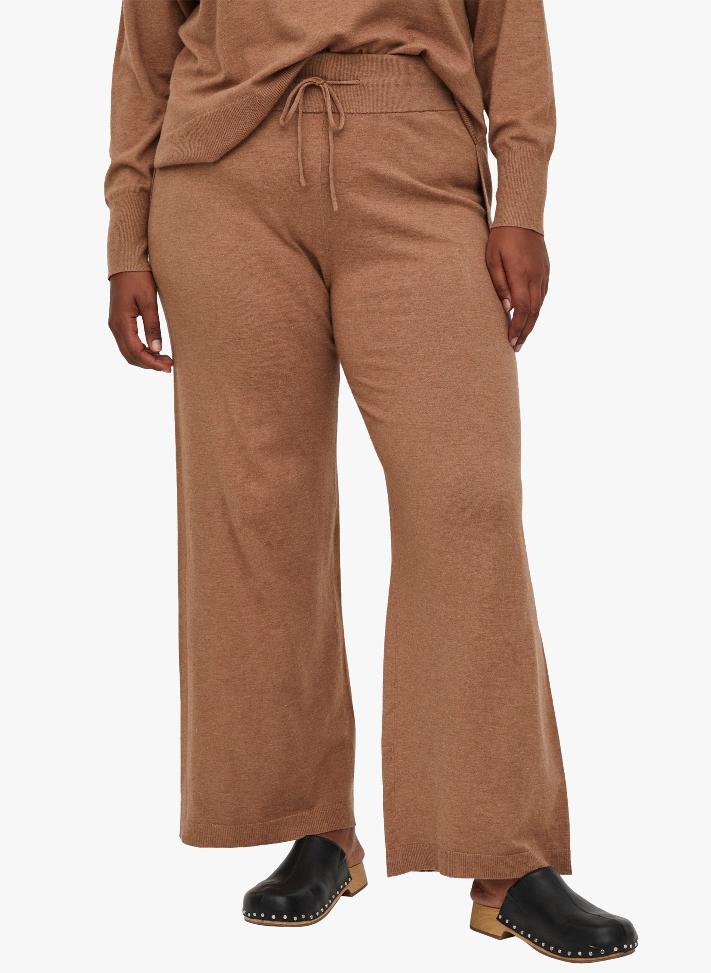 womens brown knit pants