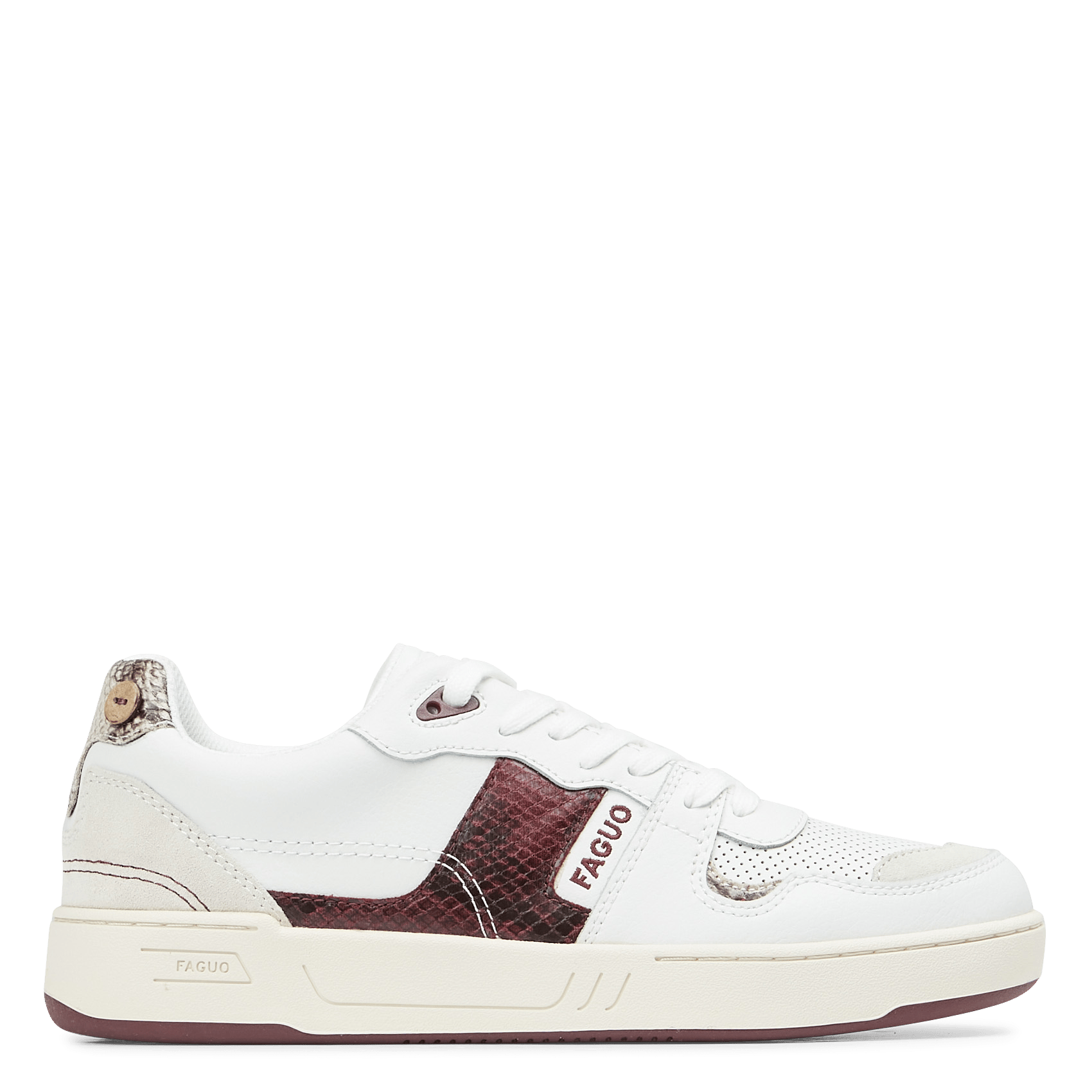 Faguo - Cream and Sand Sneakers in Leather and Recycled Polyester - Ha –  The Good Chic