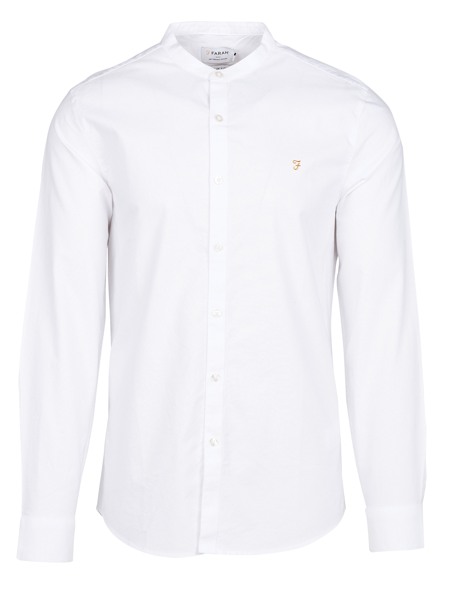 Sale Slim-fit Round-neck Cotton Shirt 