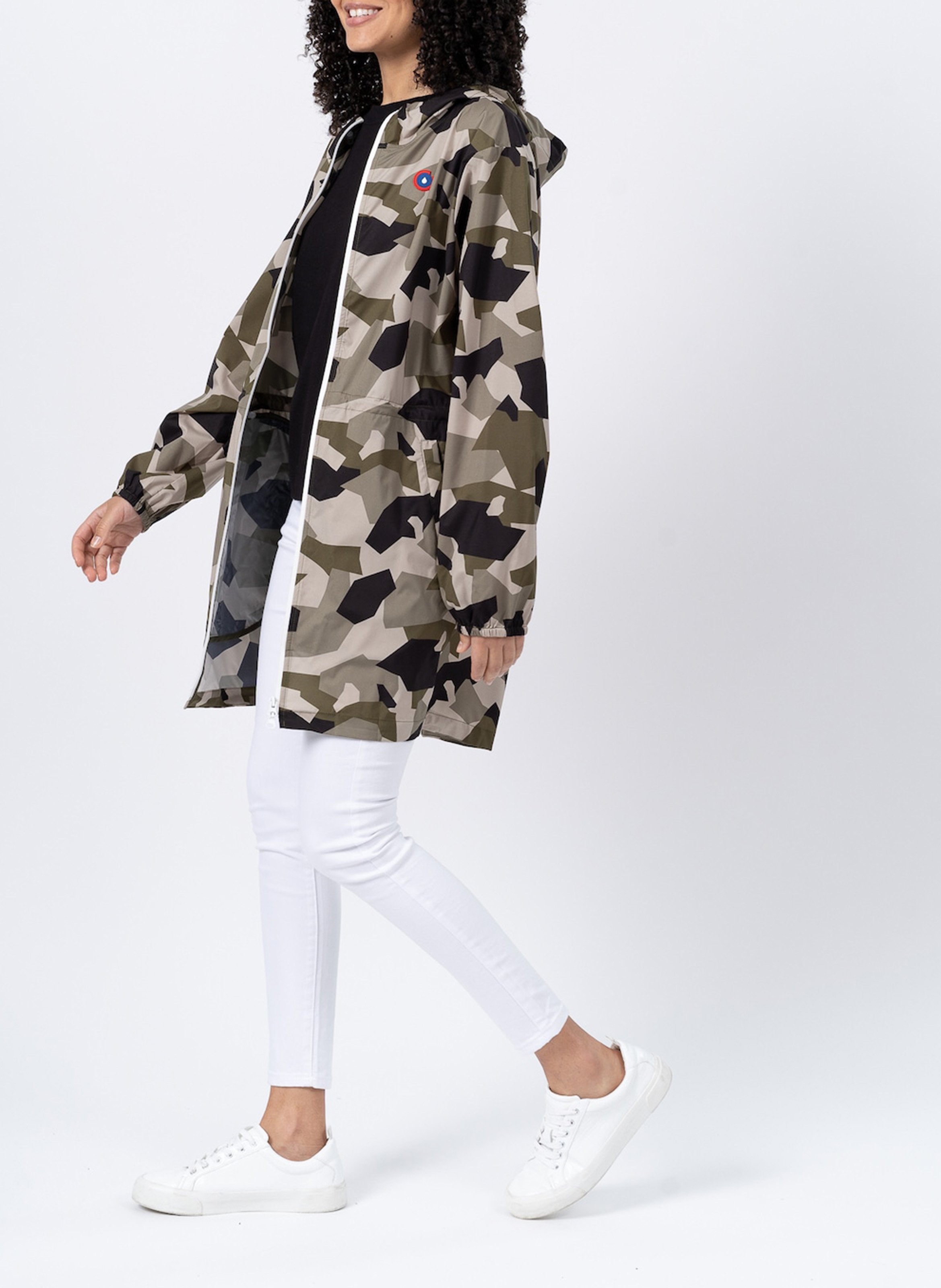 camouflage raincoat