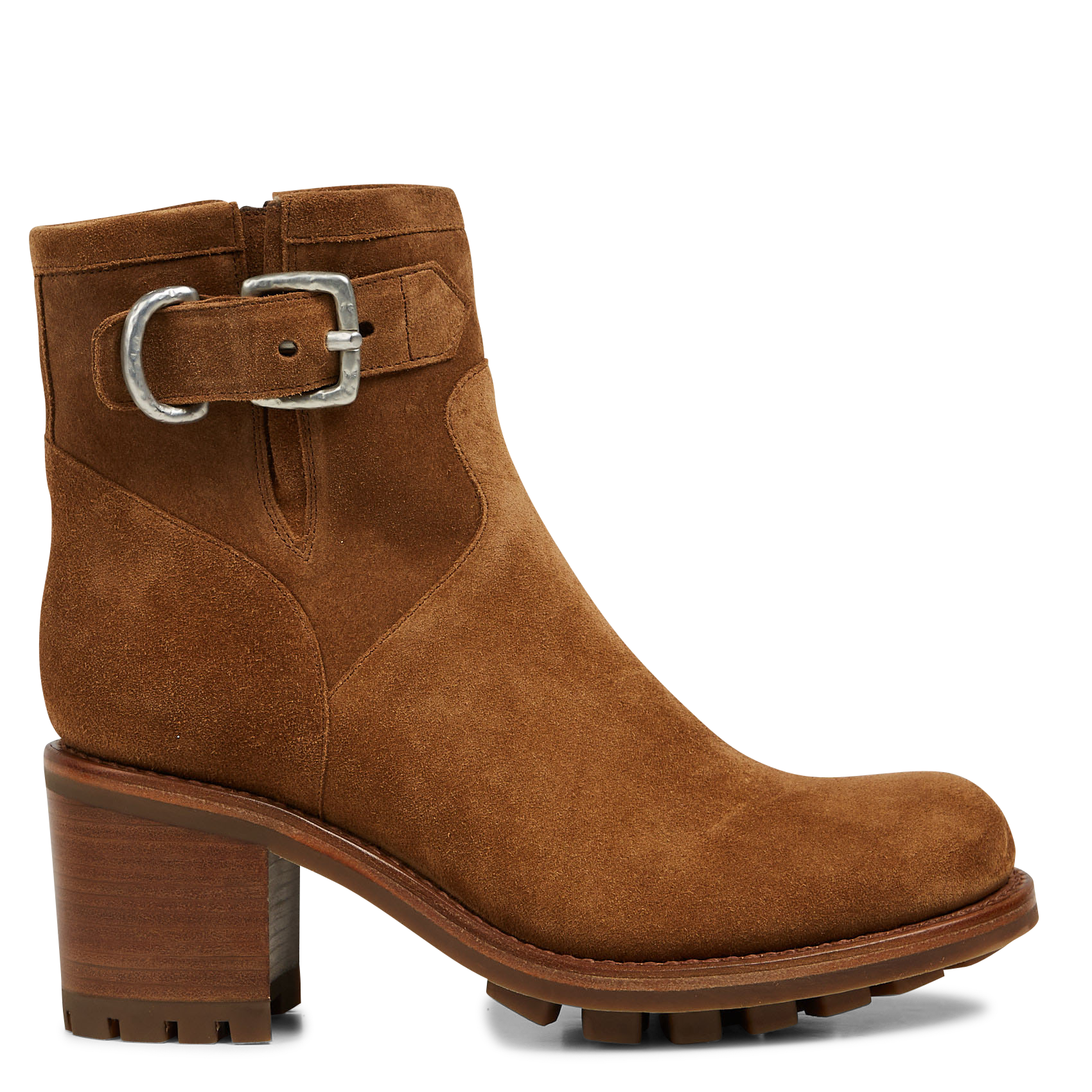 brown mid calf booties