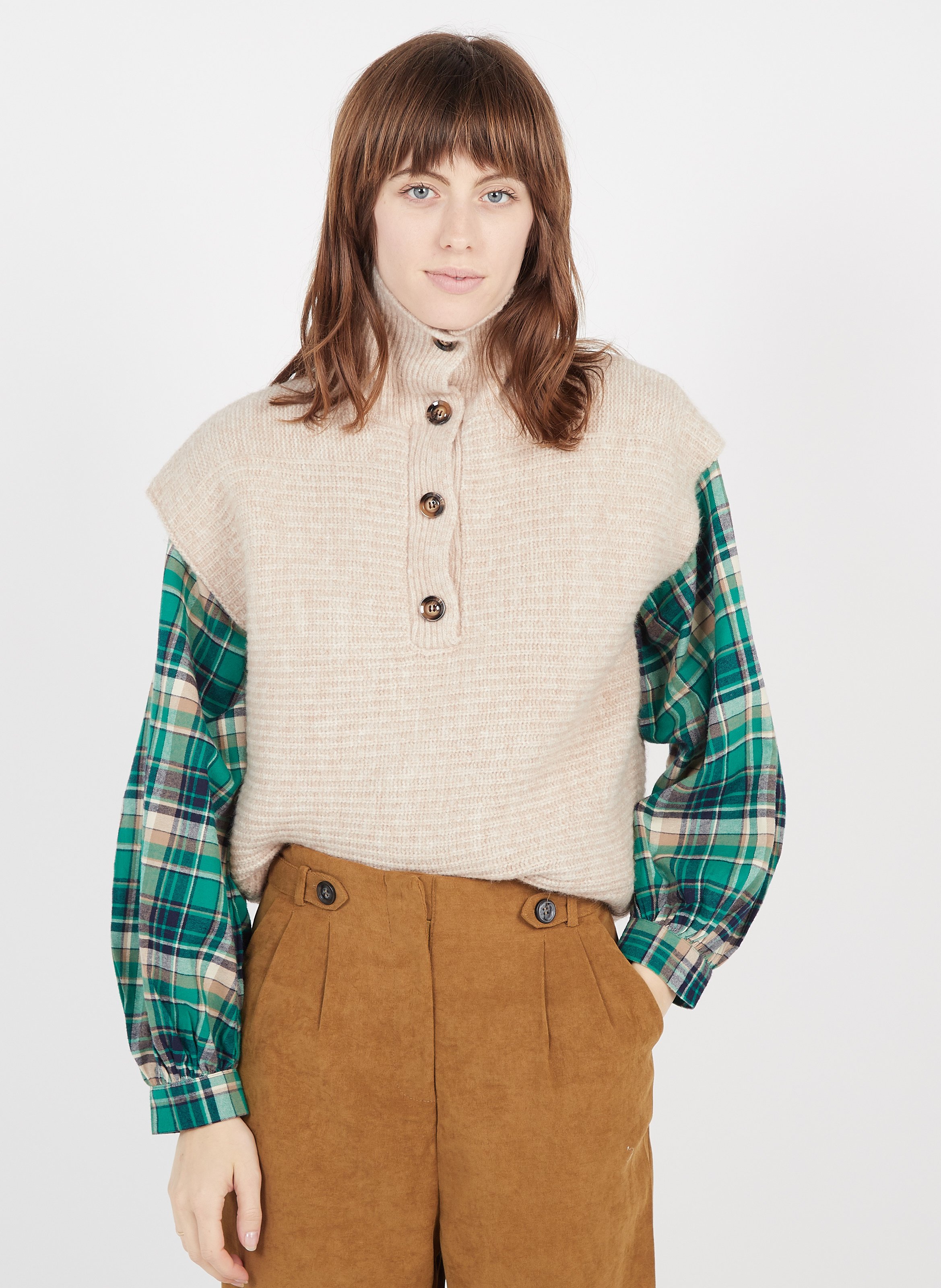 camel ribbed sweater