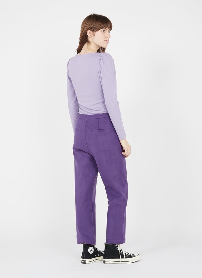 High Waisted Straight Leg Pants Violet Frnch Women Place Des Tendances High Waisted Straight Leg Pants Violet Frnch Women Place Des Tendances