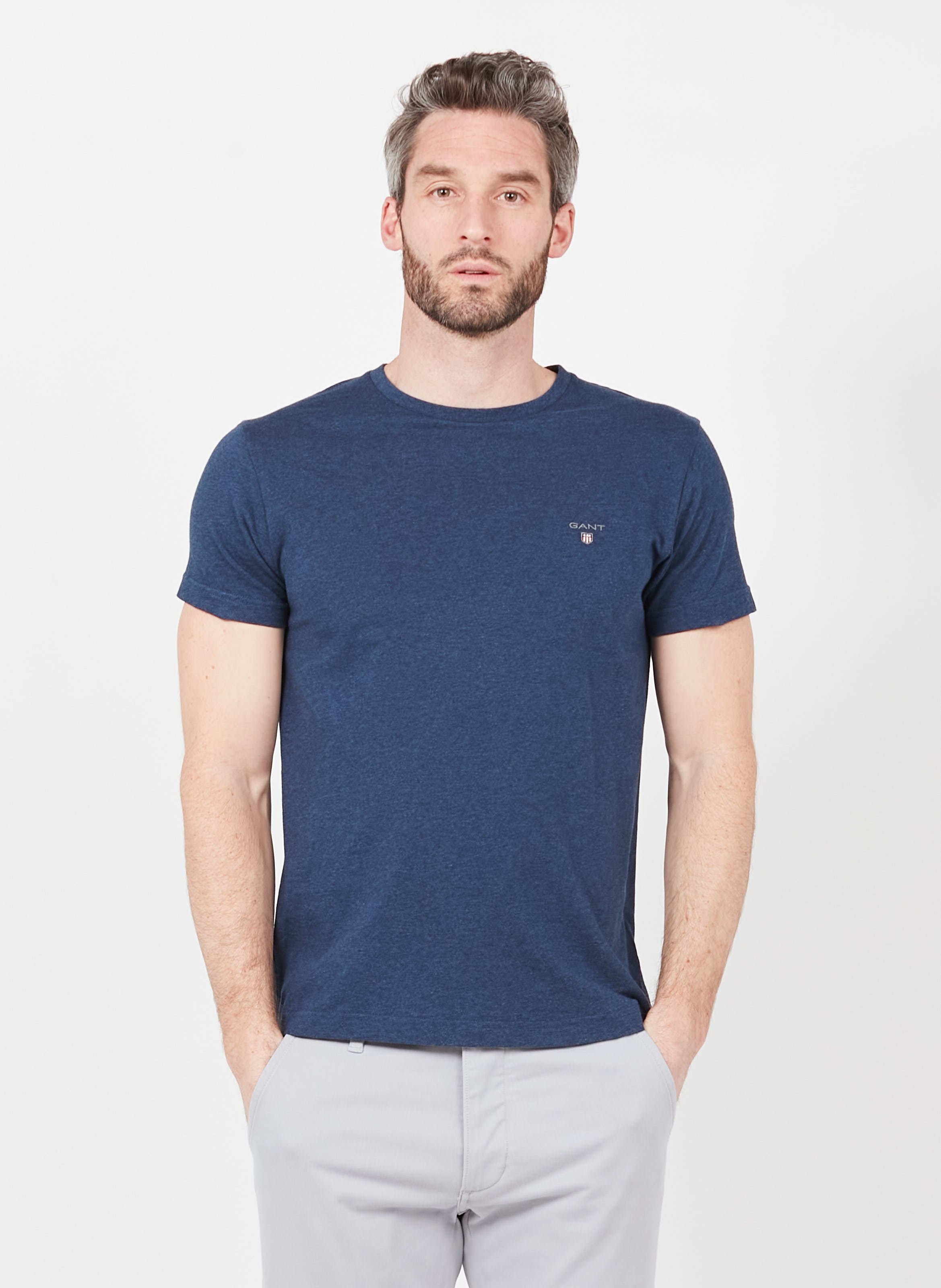 shirt Marine Chine Mel Gant - Men 