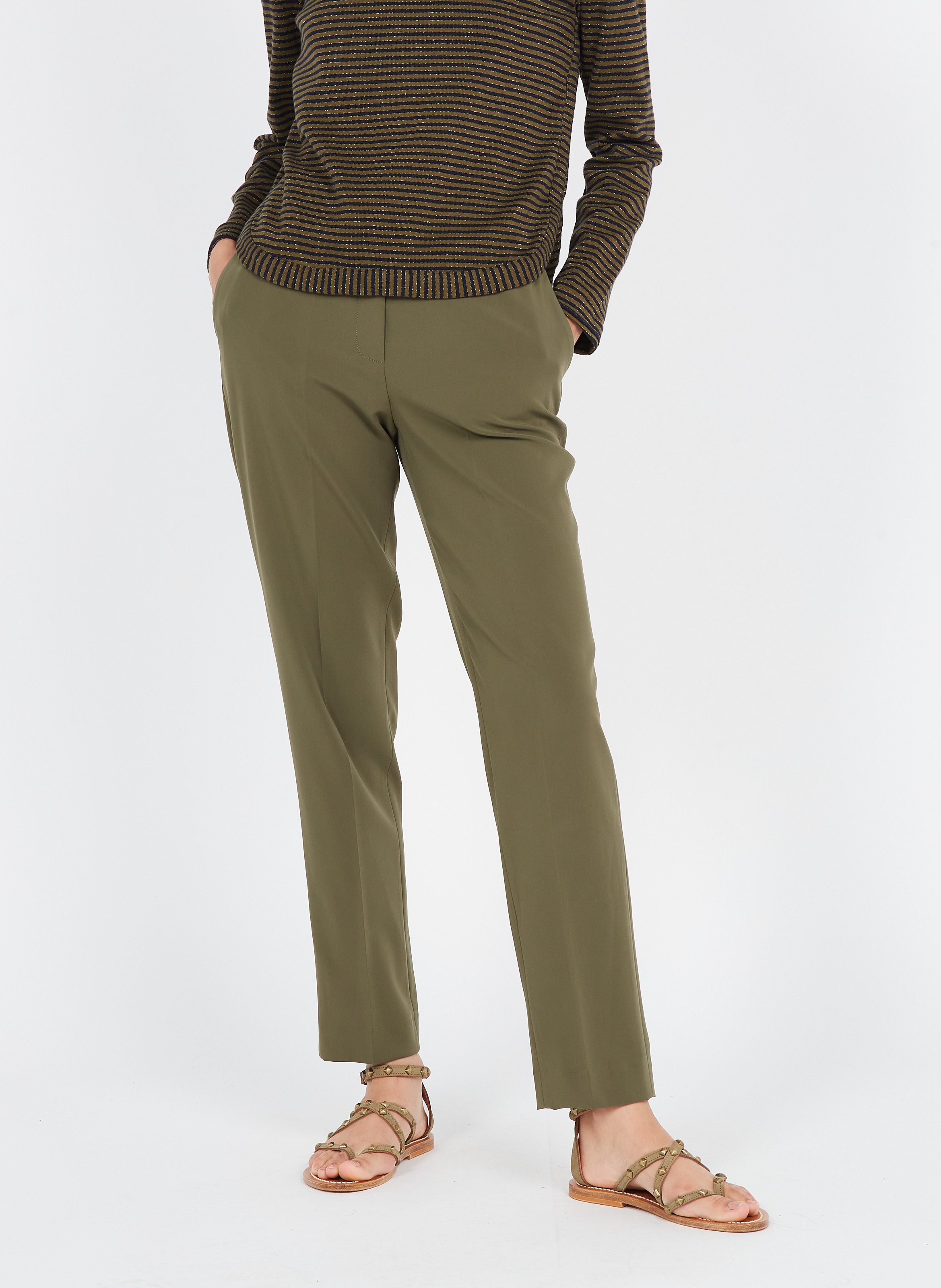 Sale High-waisted Straight-leg Pants 