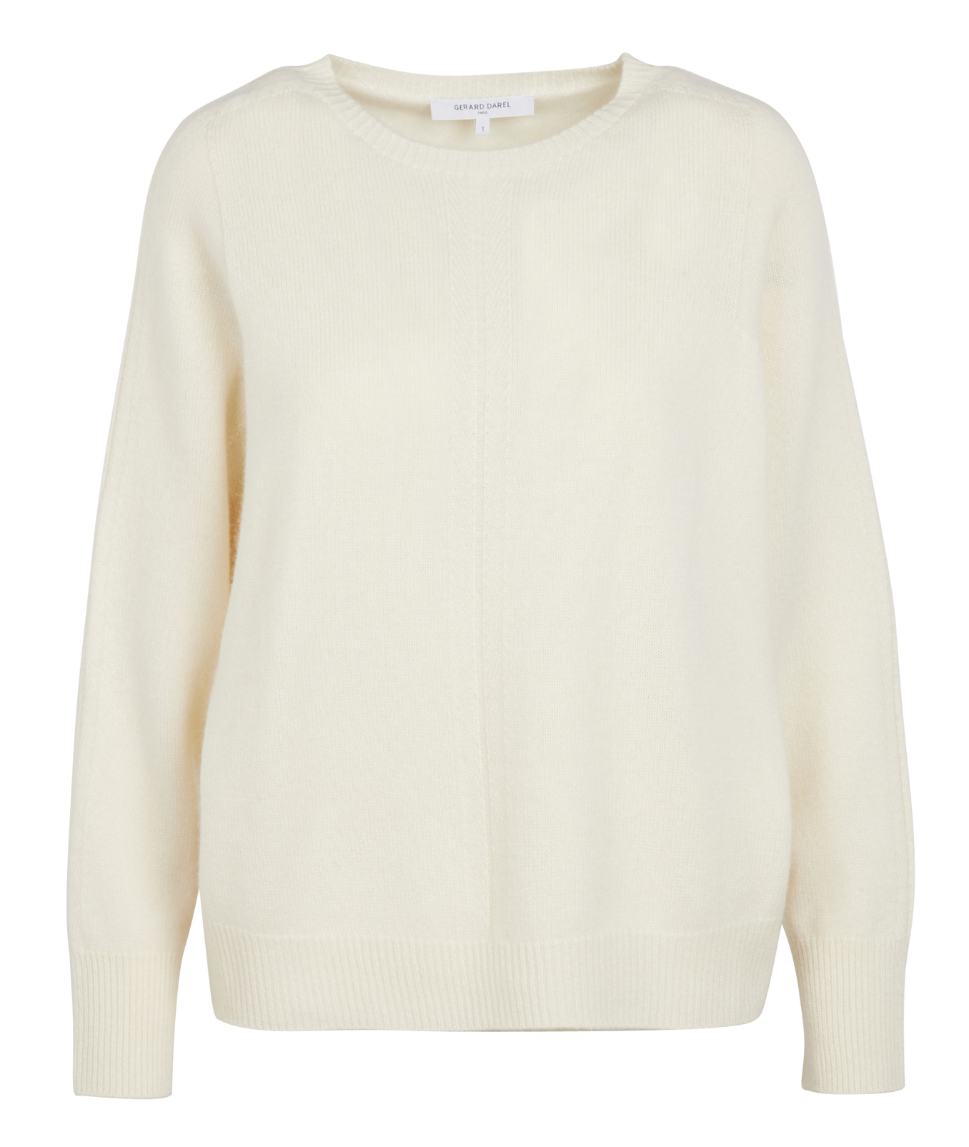 Loose-fit Round-neck Cashmere Sweater Ecru Gerard Darel - Women | Place ...