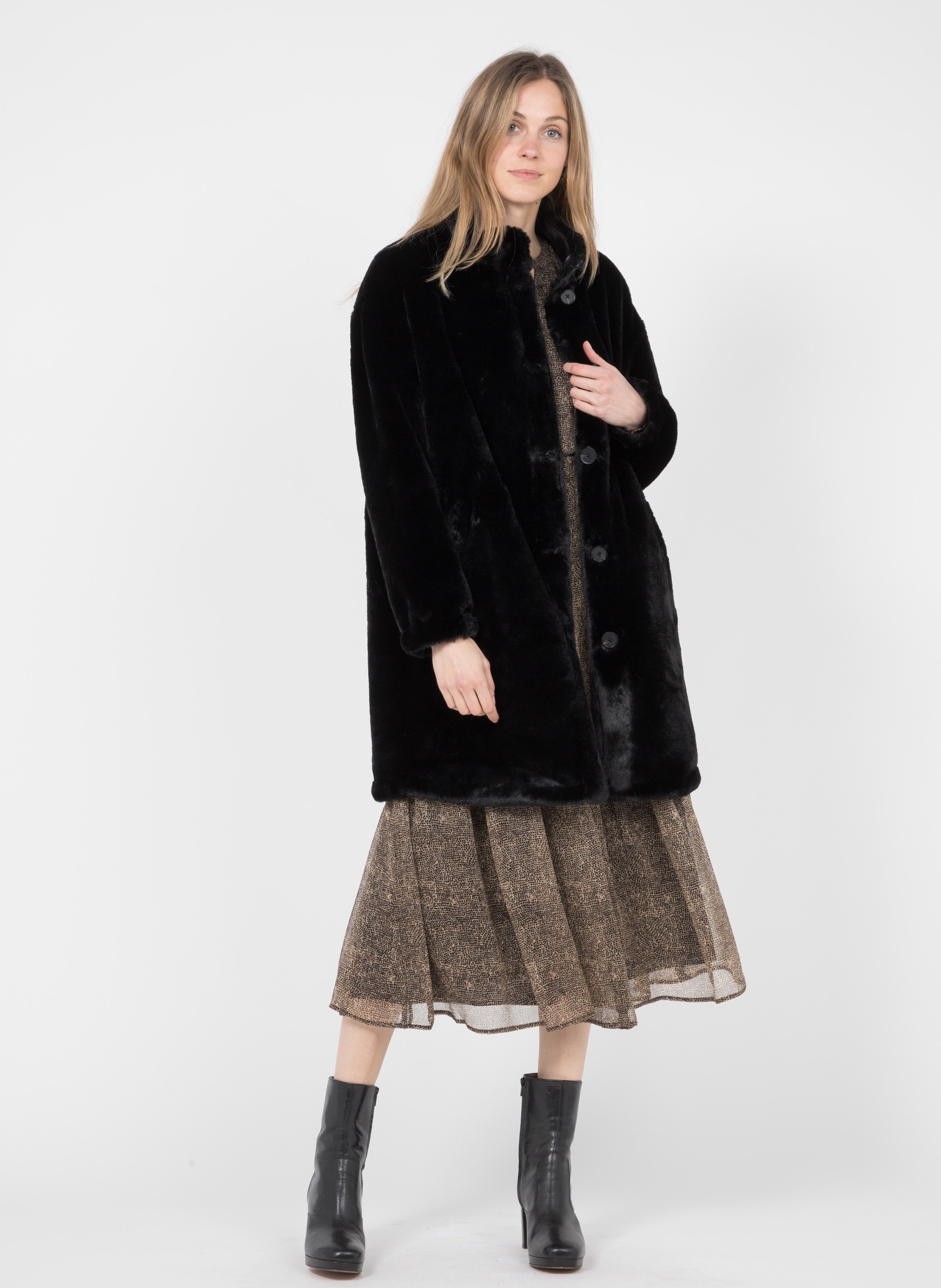 reversible fluffy coat