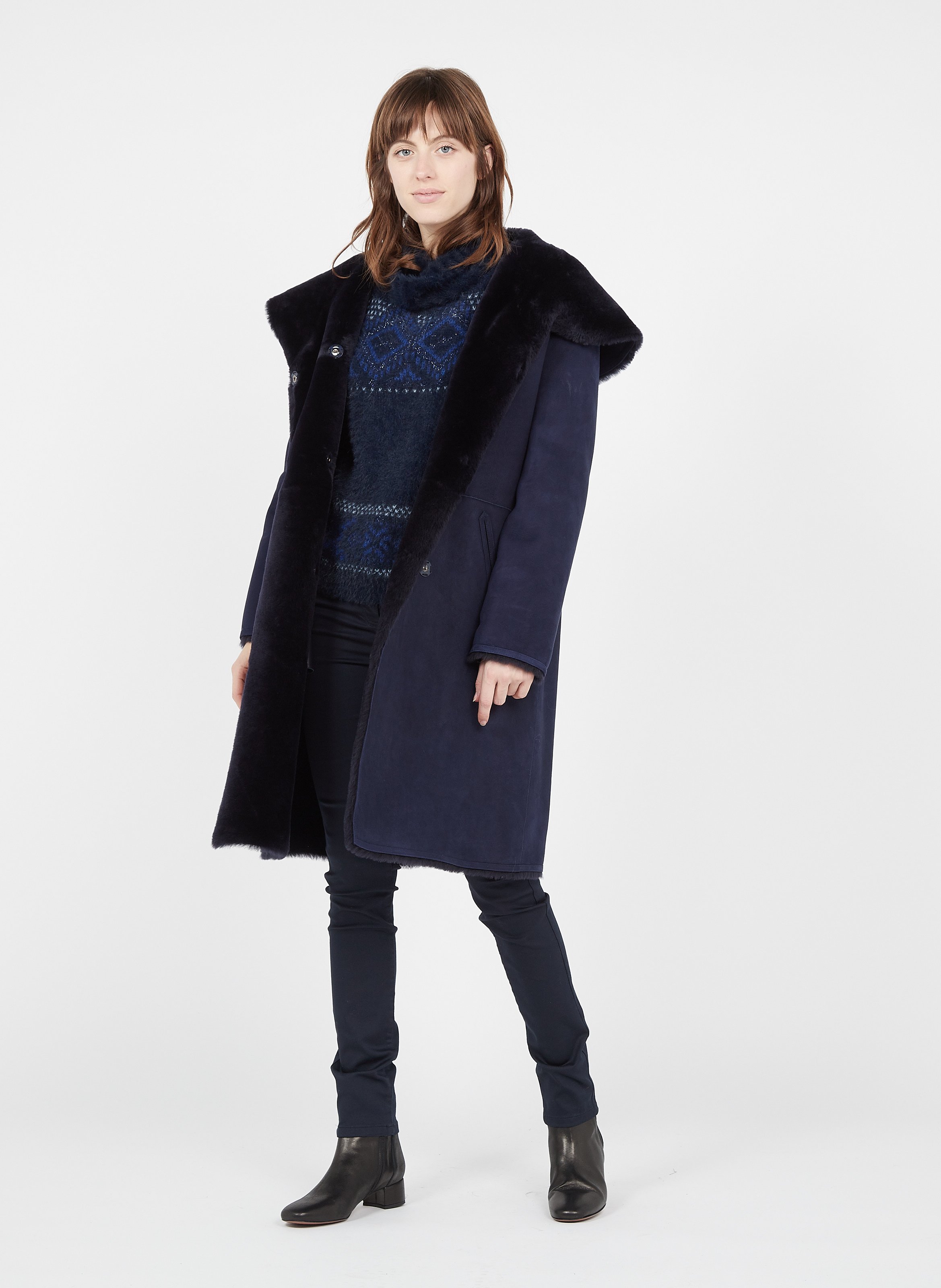 reversible sheepskin coat