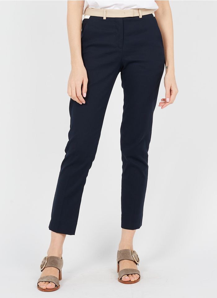 GERARD DAREL Blue Slim-fit cotton-blend pants