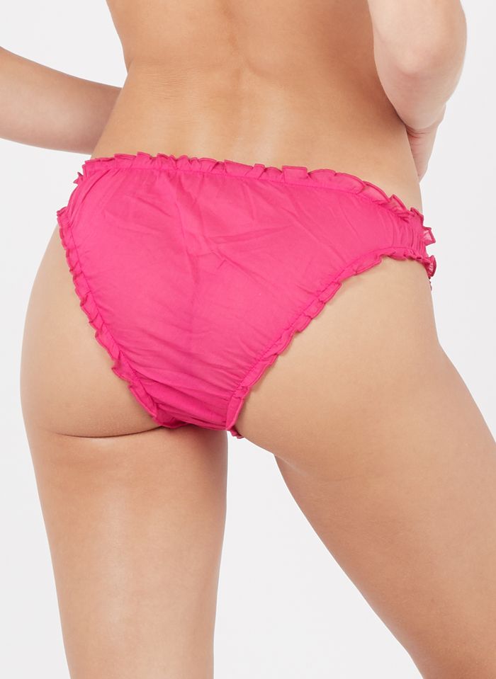 Fancy frilly pink panties 100% organic cotton - Germaine des prés