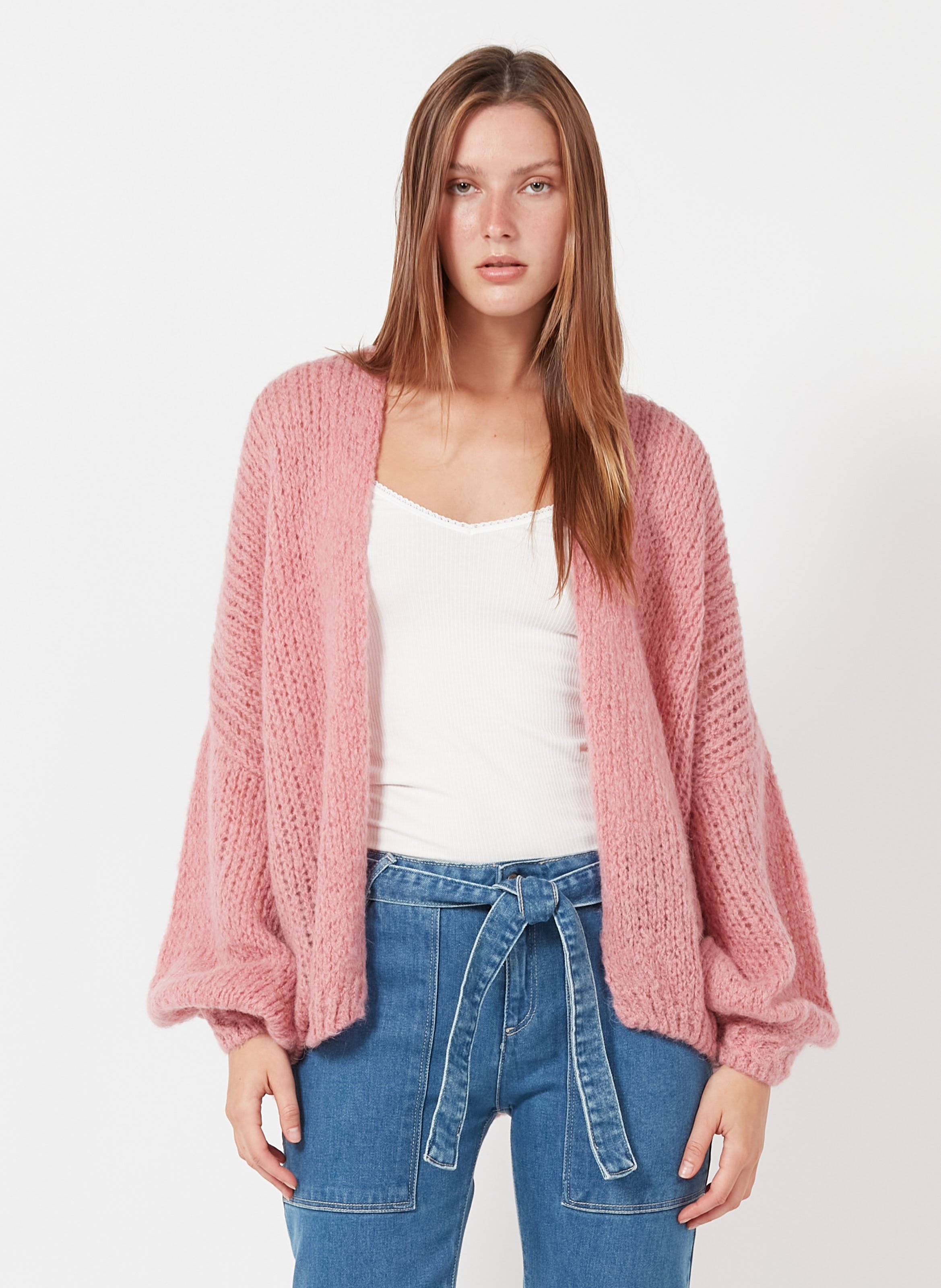 cardigan rosa