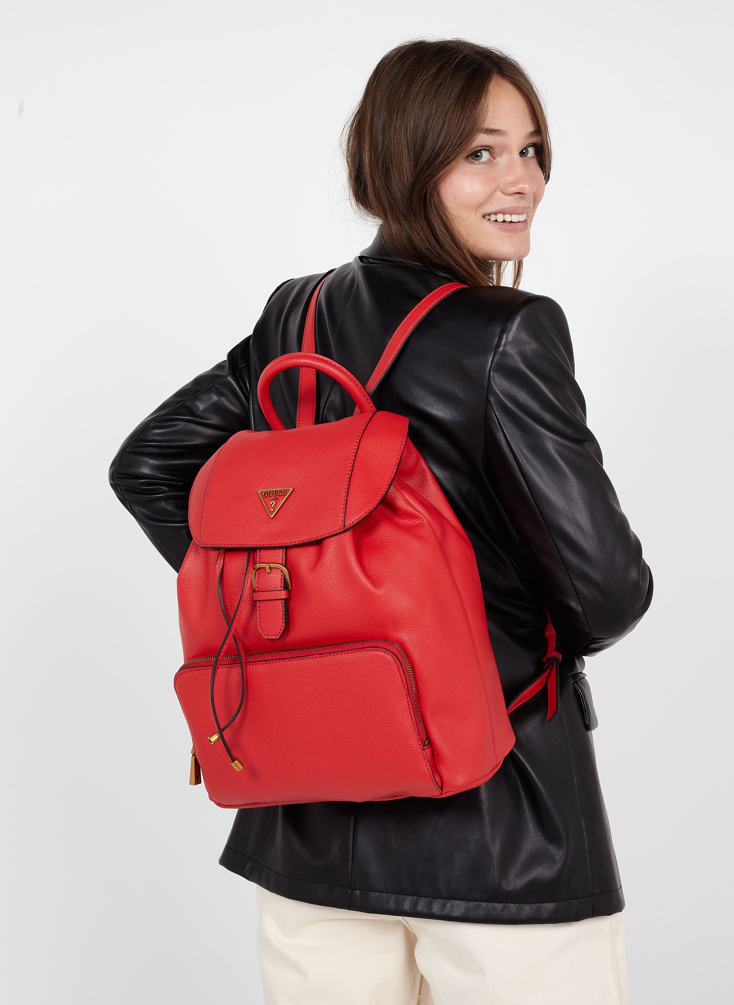 red guess backpack