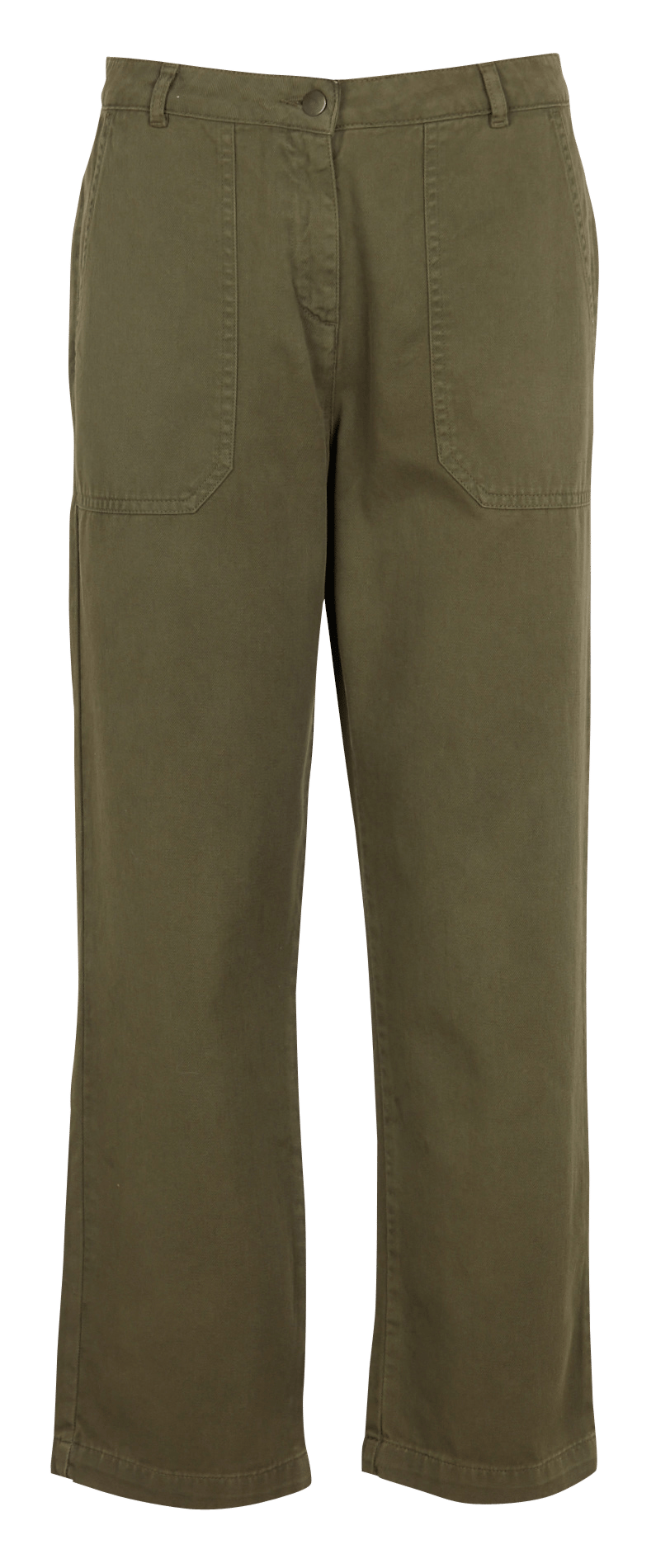 Sale Straight-leg Cotton Pants Kaki 