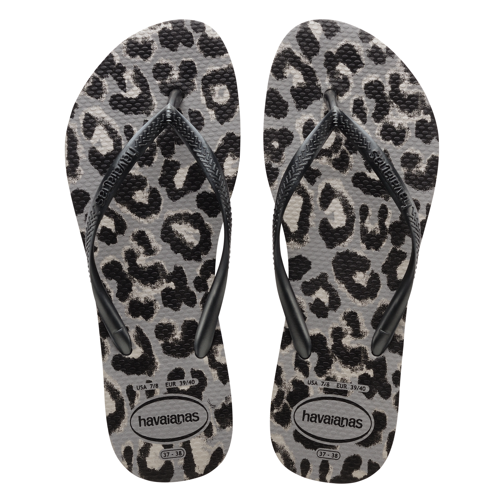 flip flops leopard print