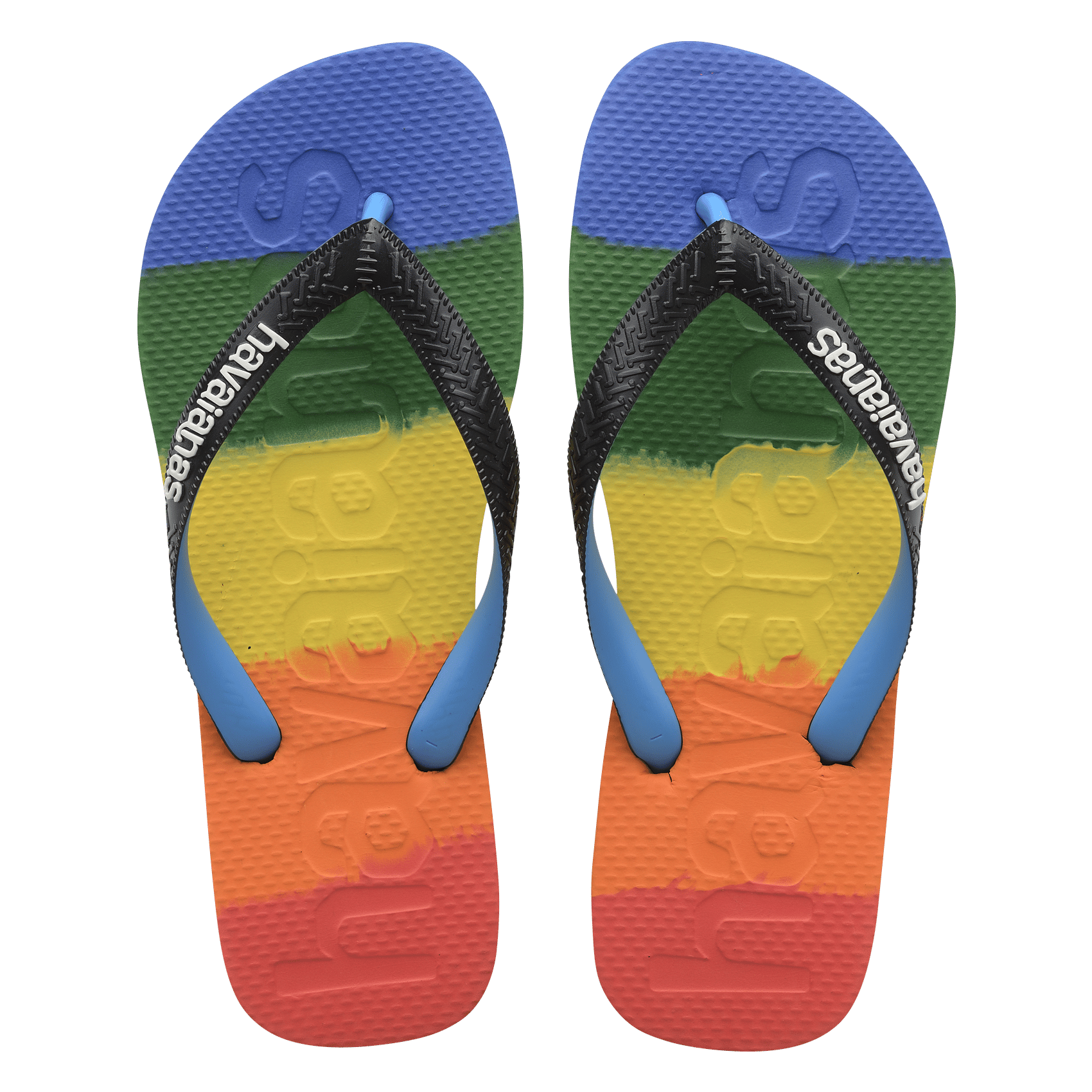 havaianas rainbow flip flops