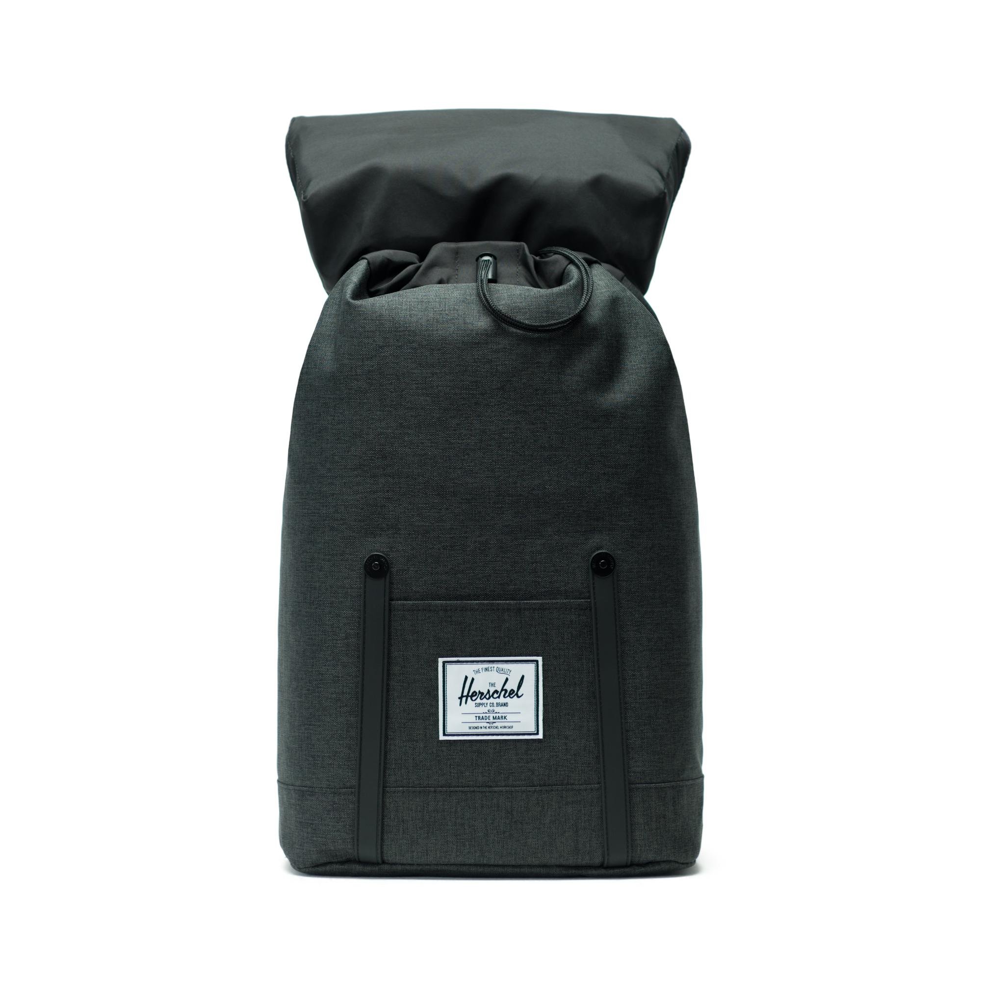grey canvas backpack