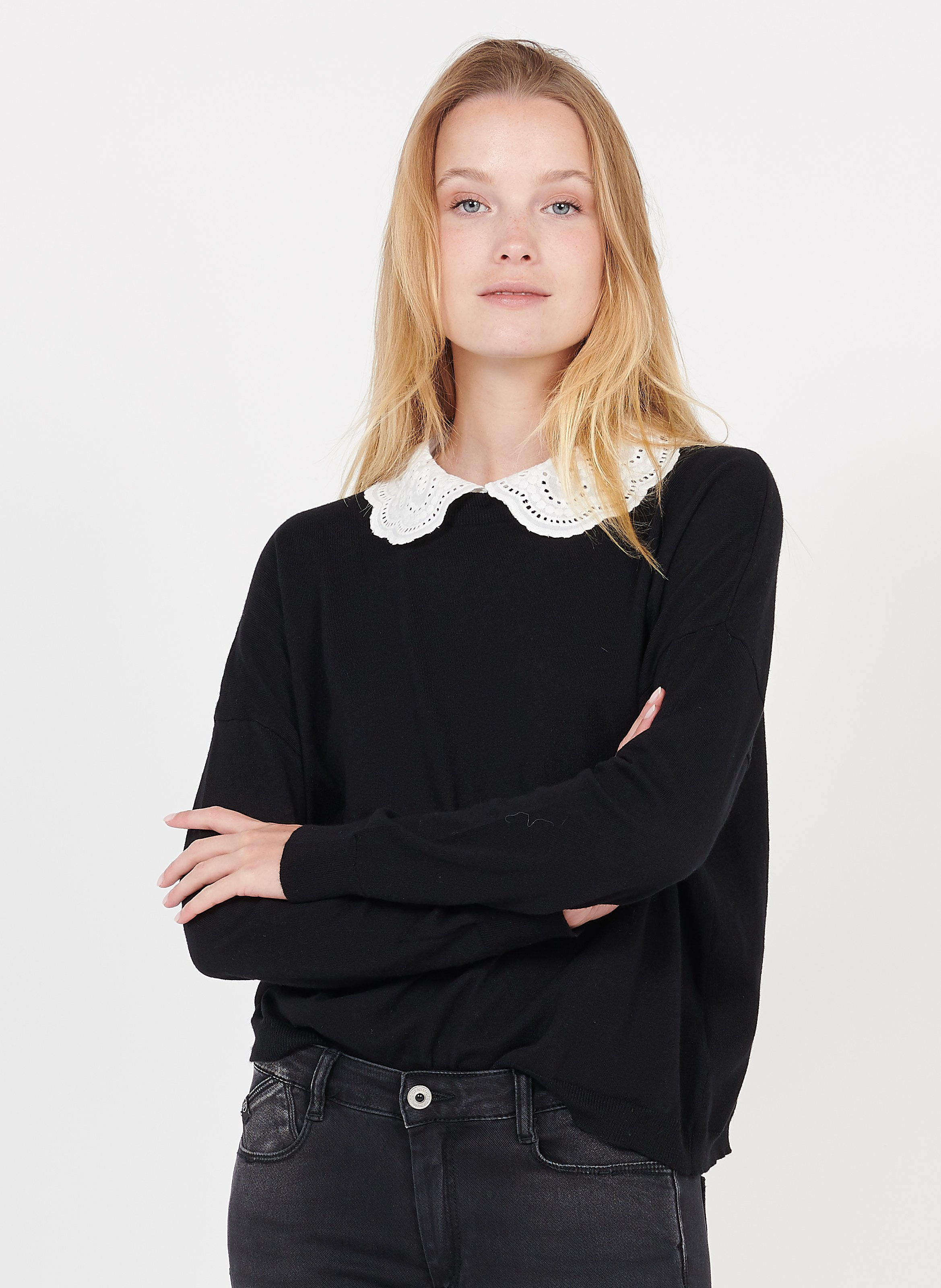 Peter pan collar sweater Clearance