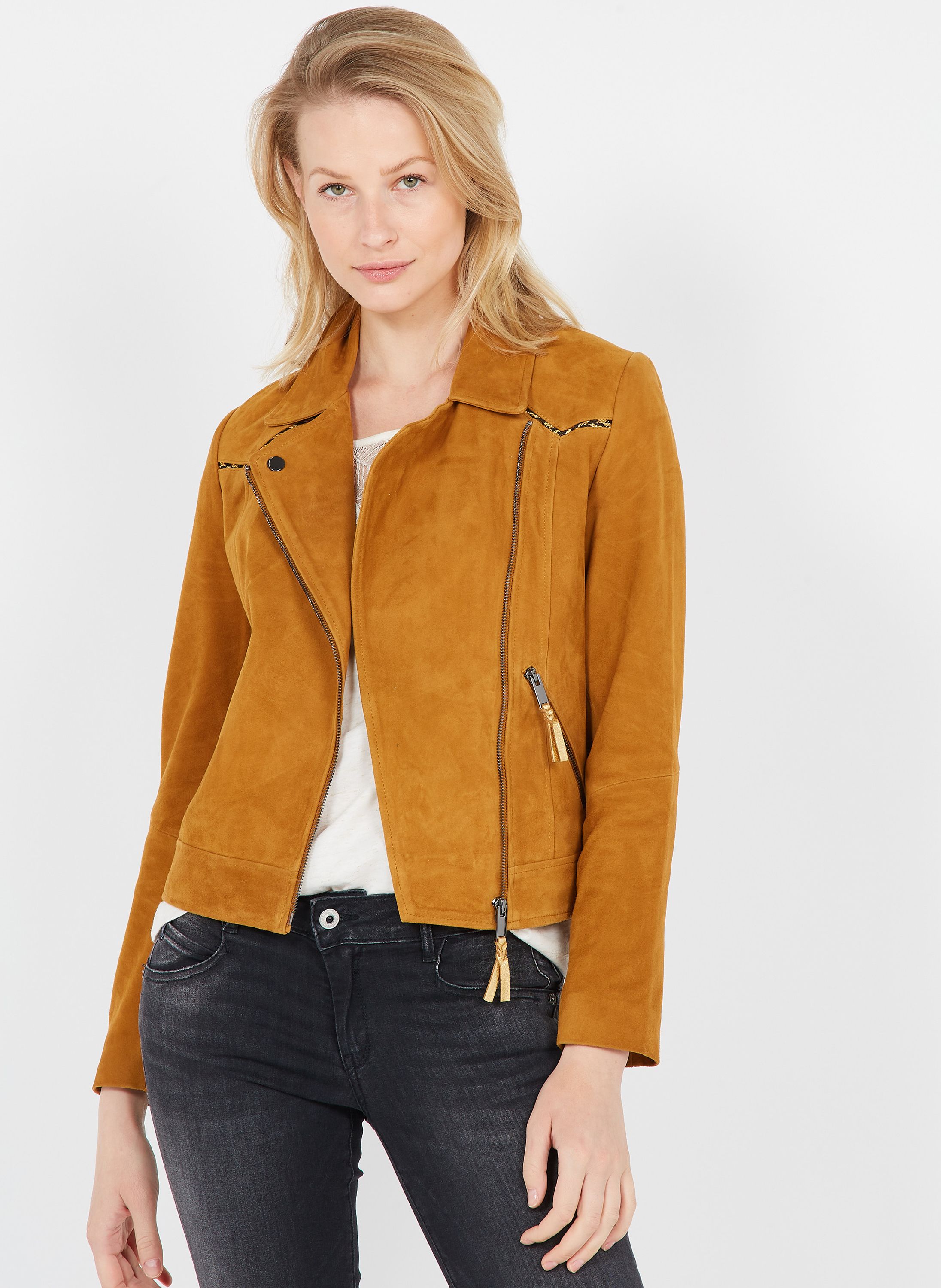 goatskin leather jacket