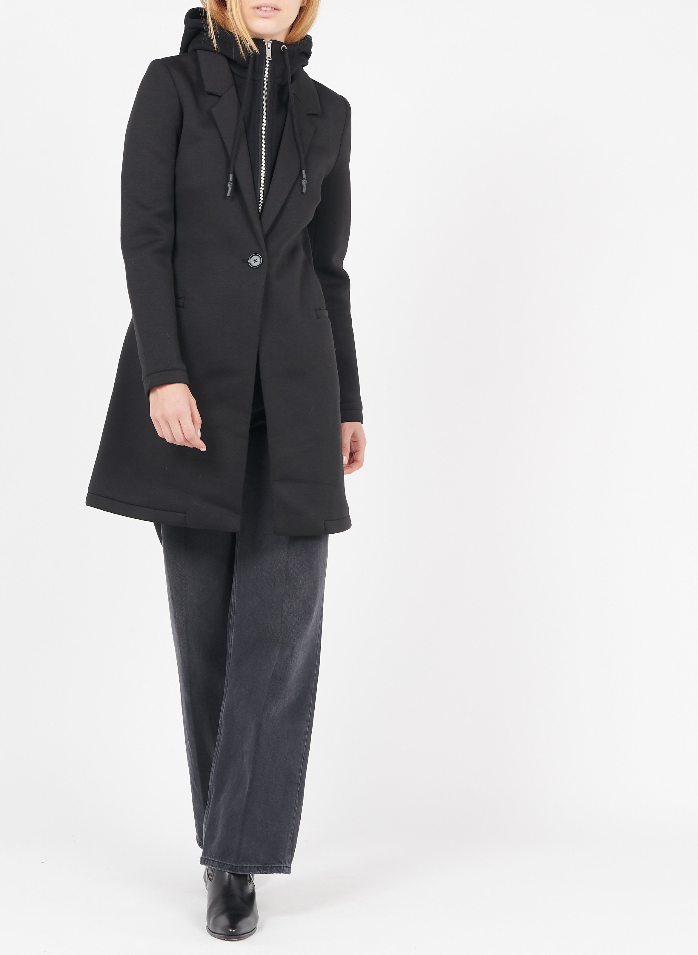 tailored black coat ladies