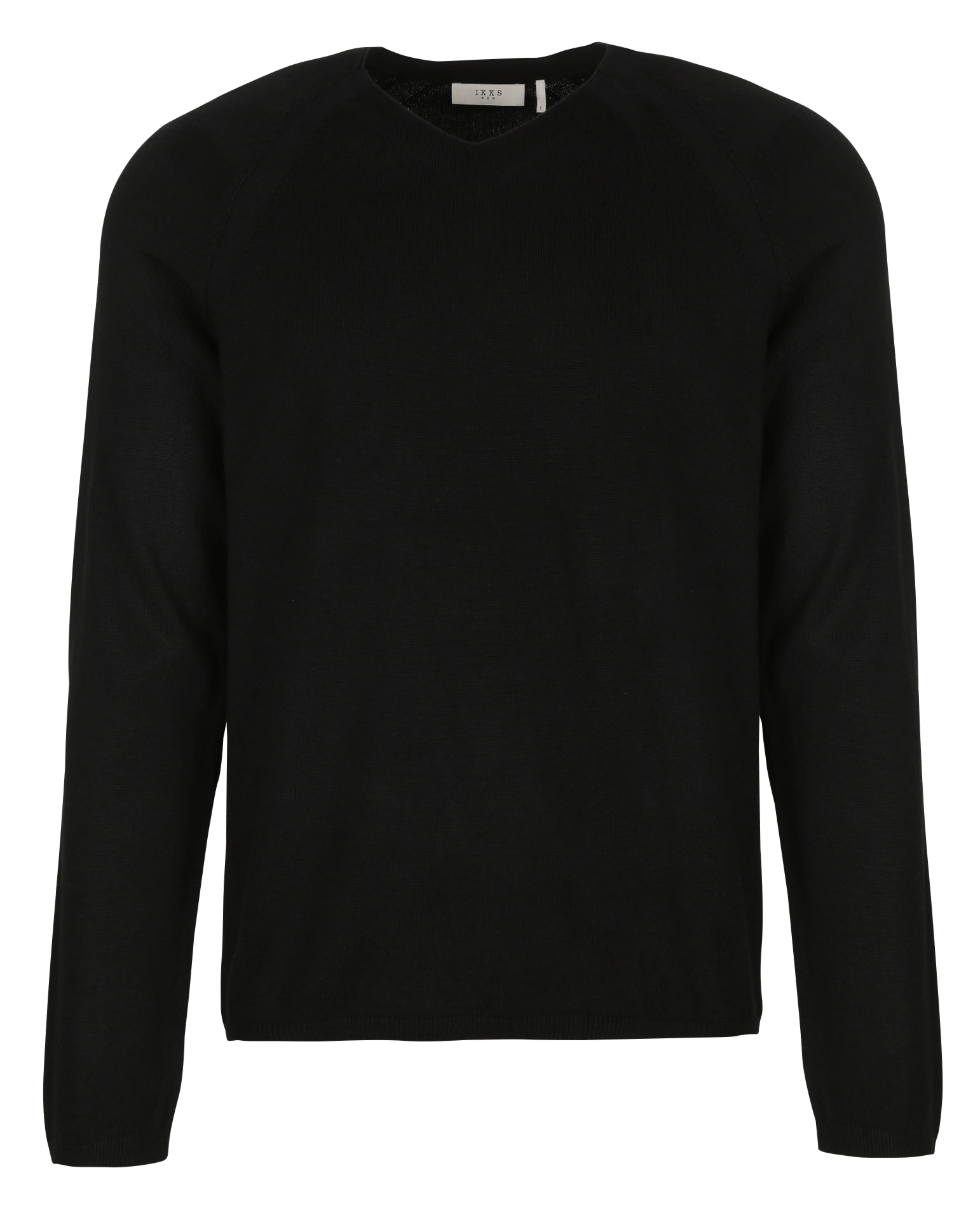 Fine-knit V-neck Sweater Noir Ikks - Men | Place des Tendances