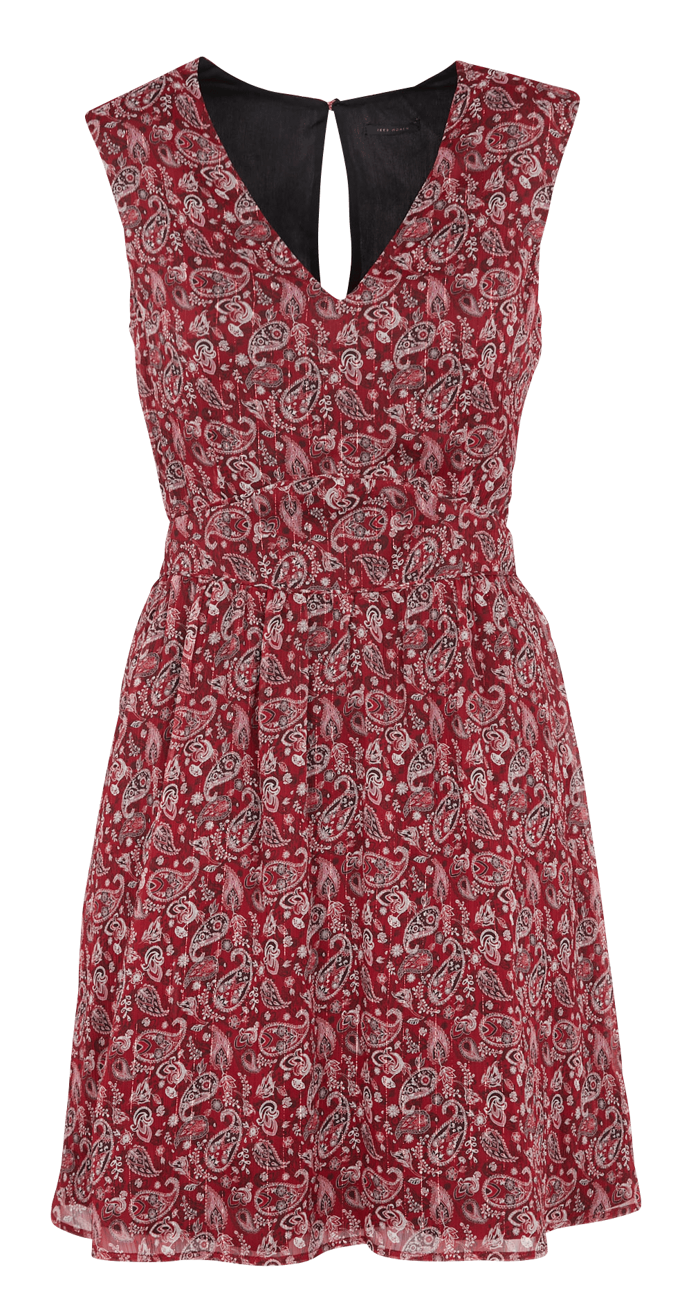 red v neck dress short