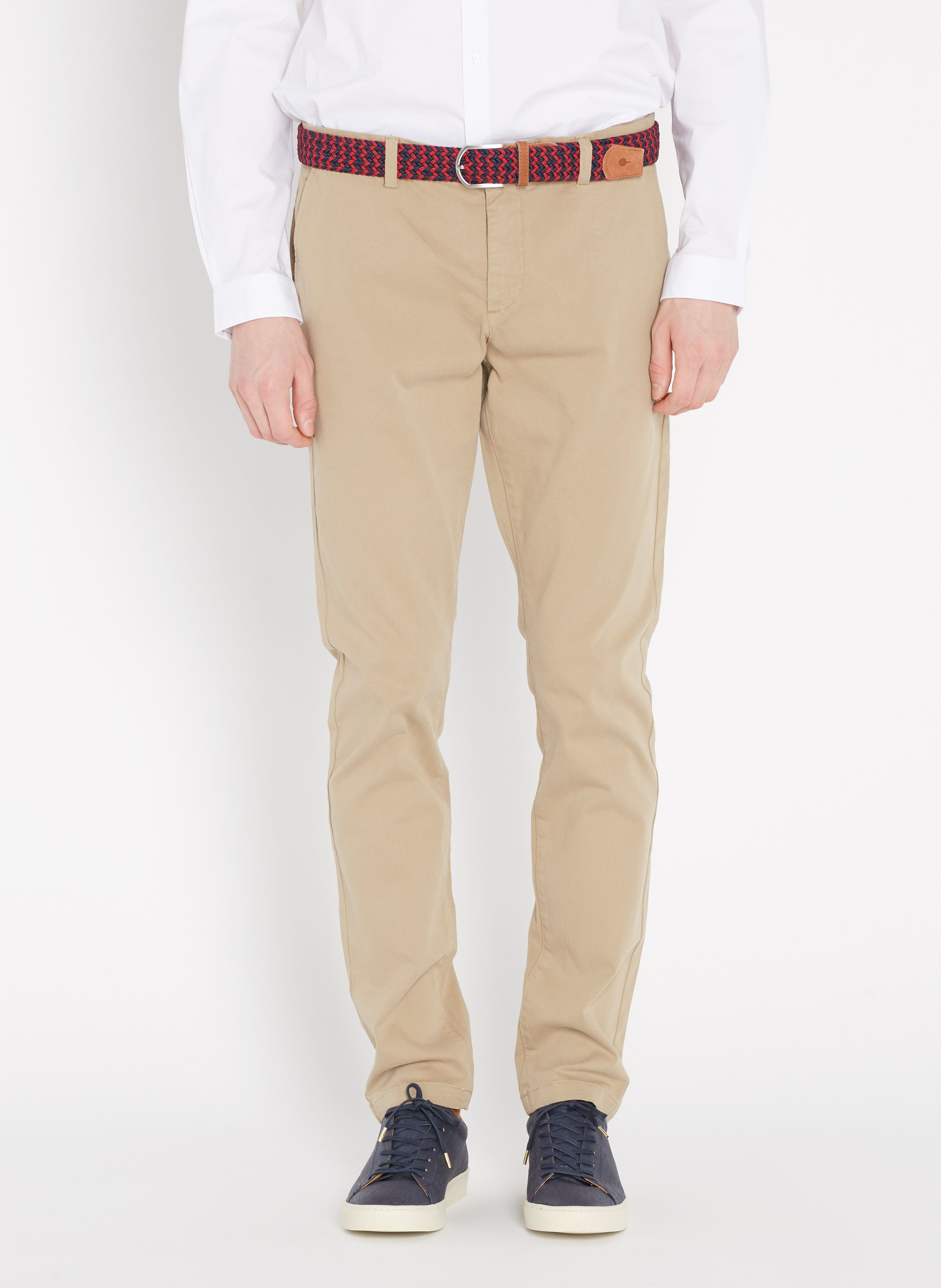 Mens slim fit beige hot sale chinos