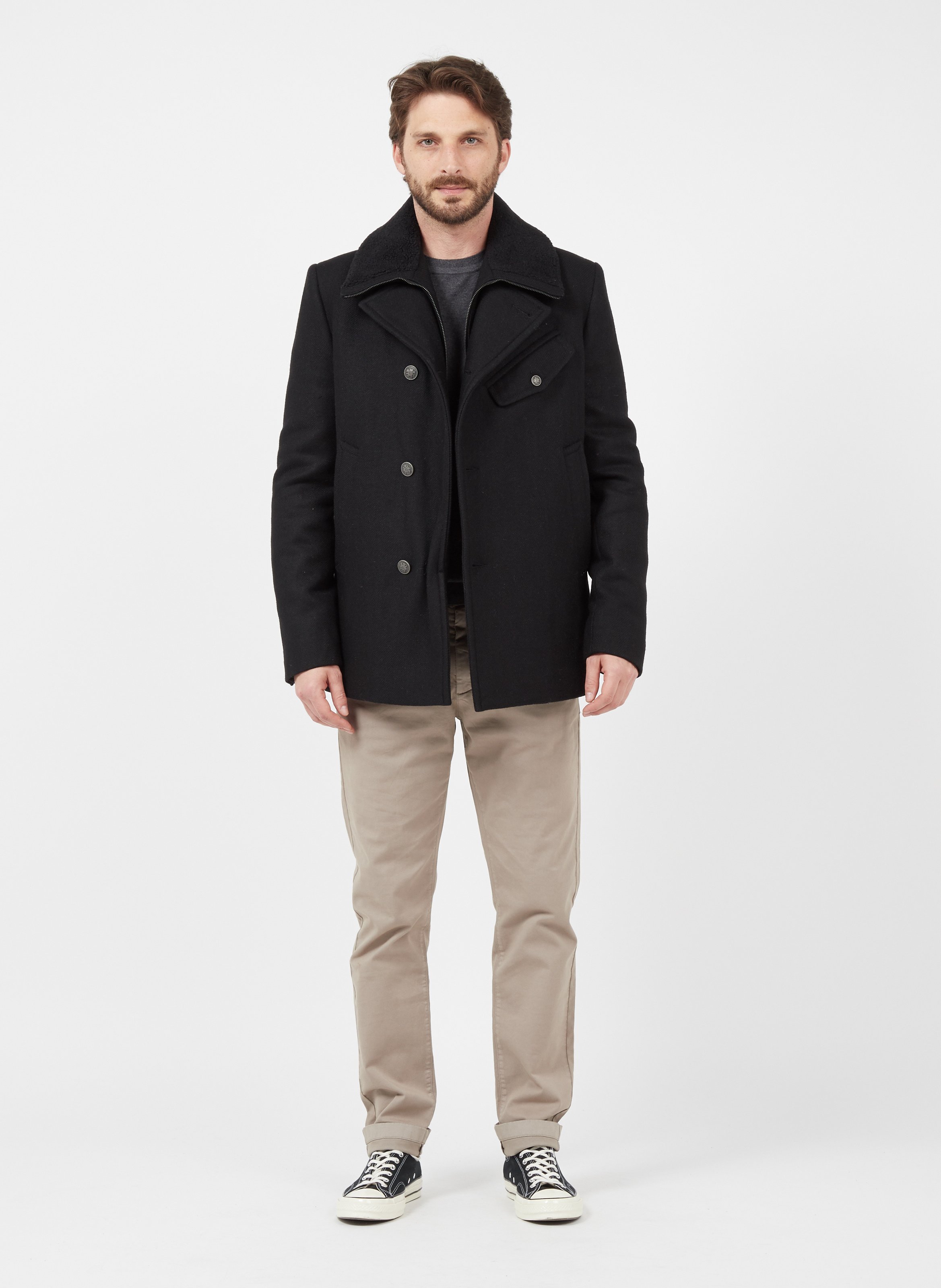 mens wool reefer jacket