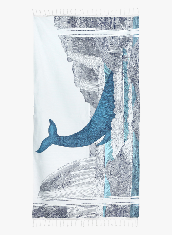 INOUI EDITIONS Blue Cotton beach towel