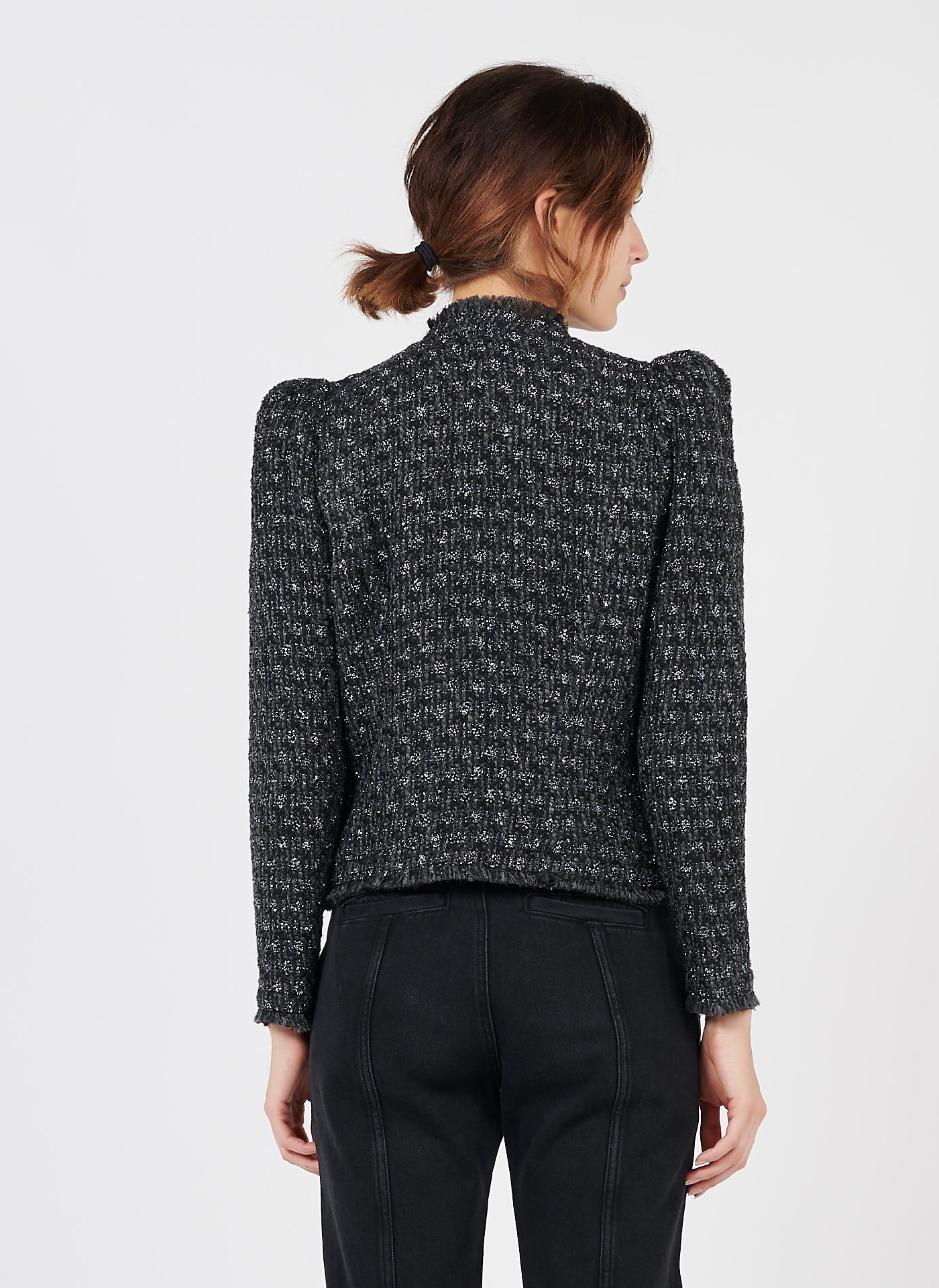iro black tweed jacket