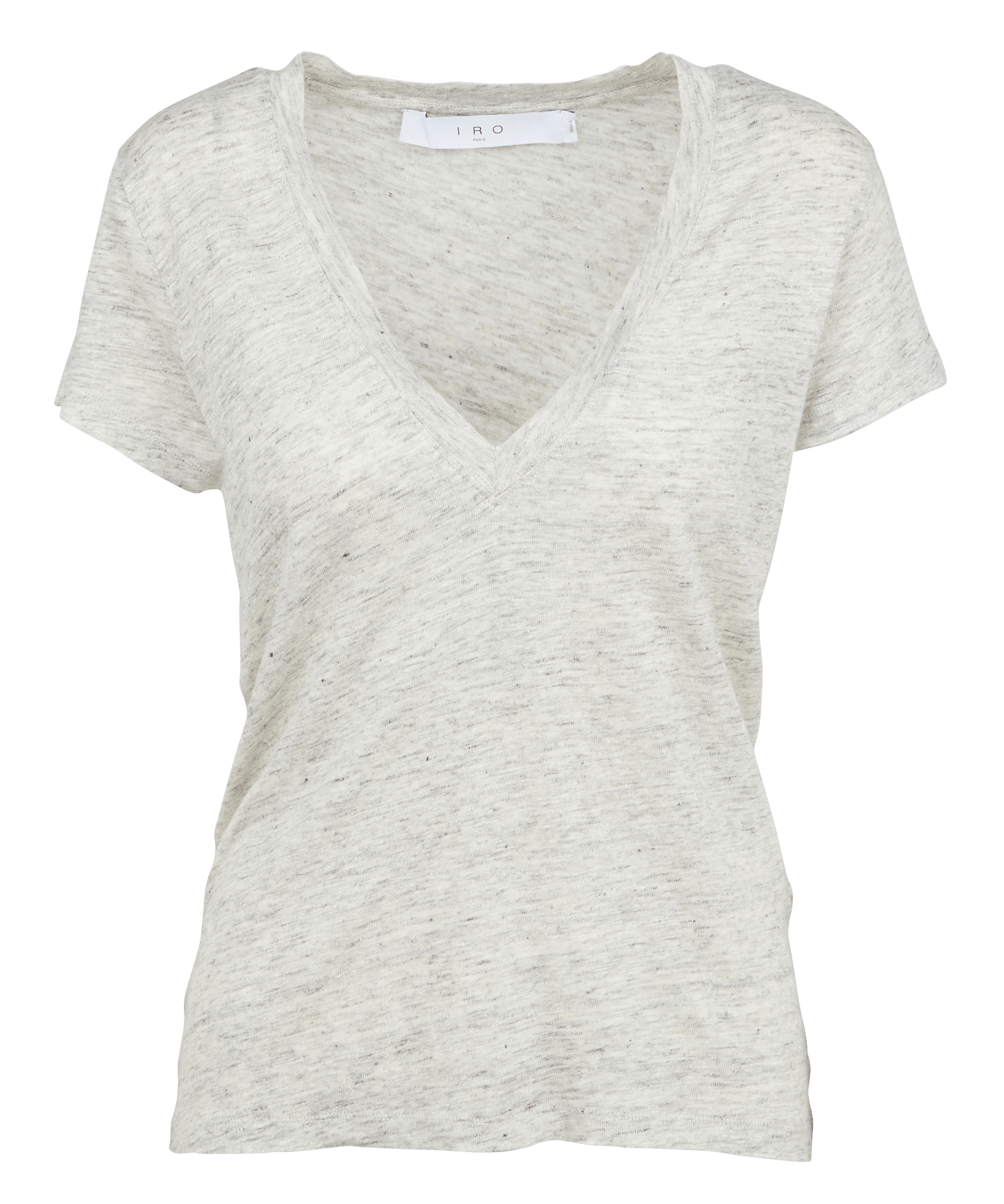 Sale V-neck Linen T-shirt Mixed Light 