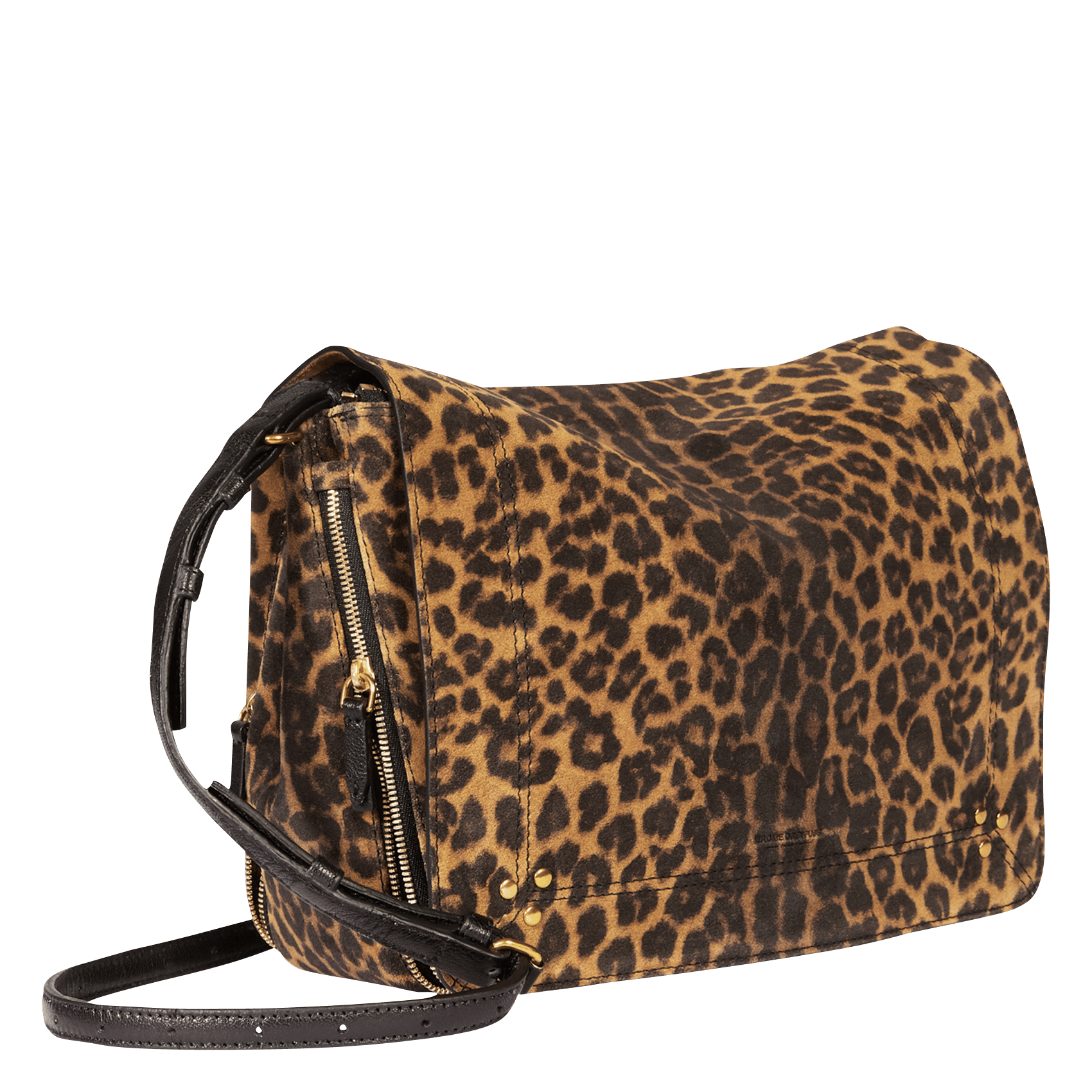 leopard print messenger bolsa