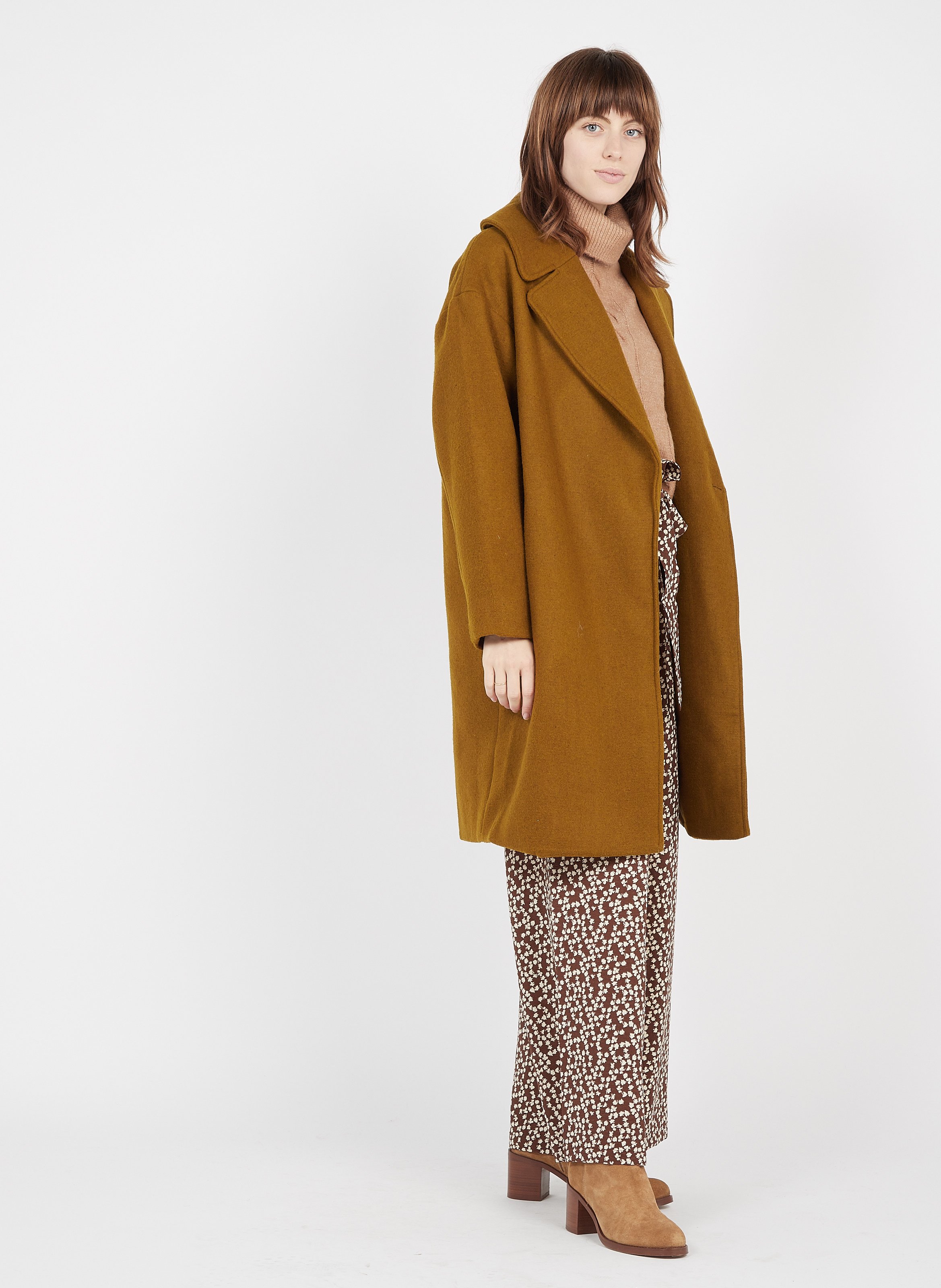 khaki wool coat