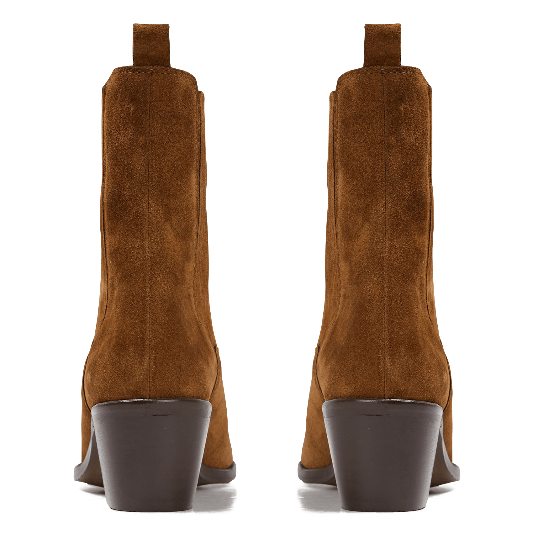 Low Suede Cowboy Boots With Medium Heel Marron Jonak Women Place