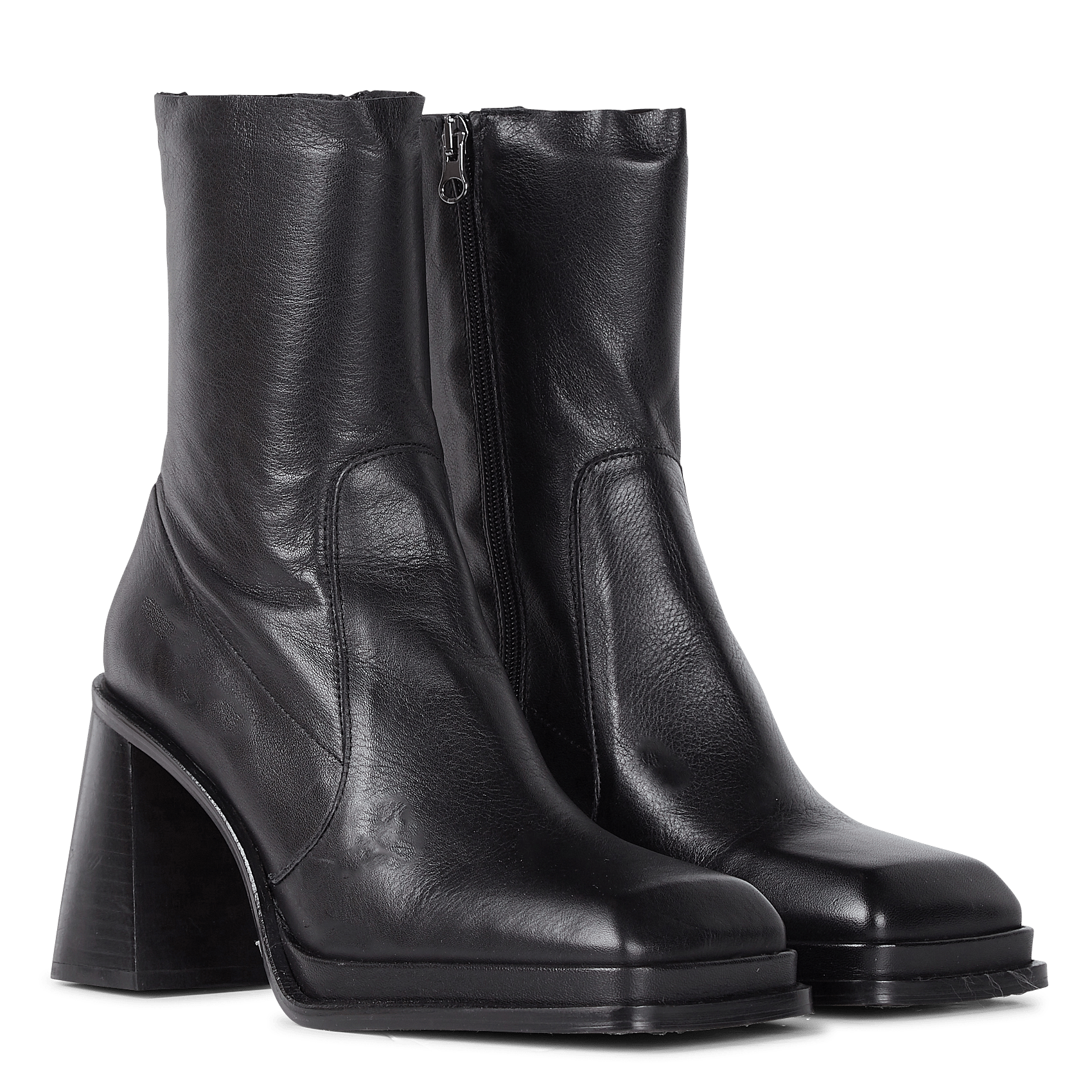 square toe calf boots