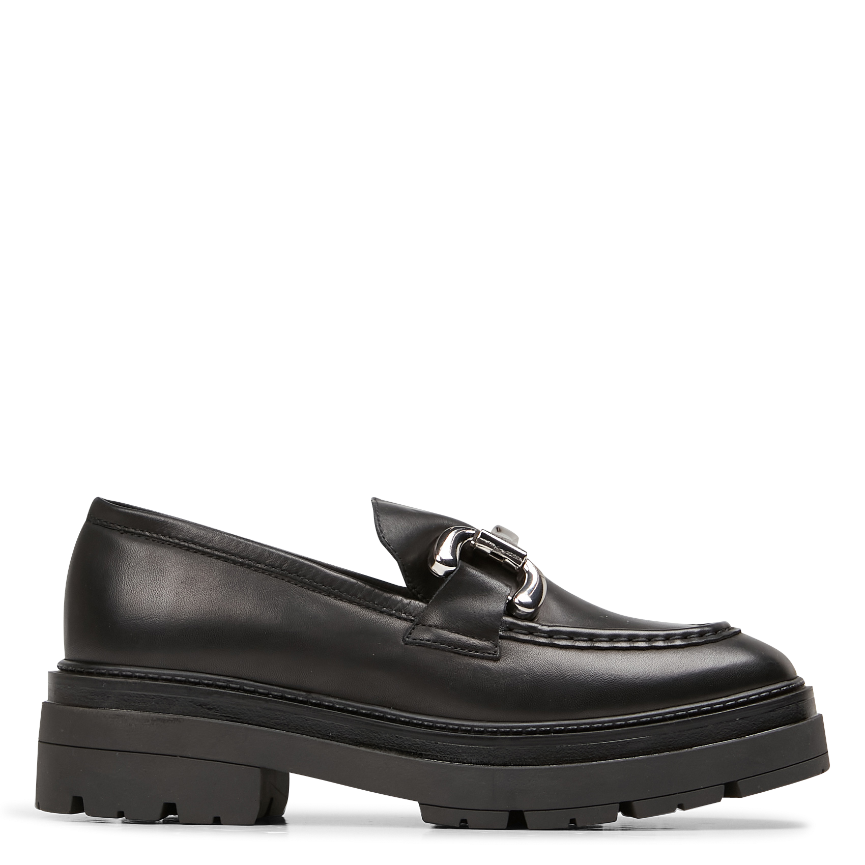 black snaffle loafers womens