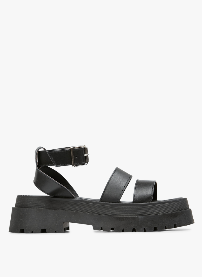 Chairman wasteland Alleviate Strappy Leather Platform Sandals Noir Jonak - Women | Place des Tendances