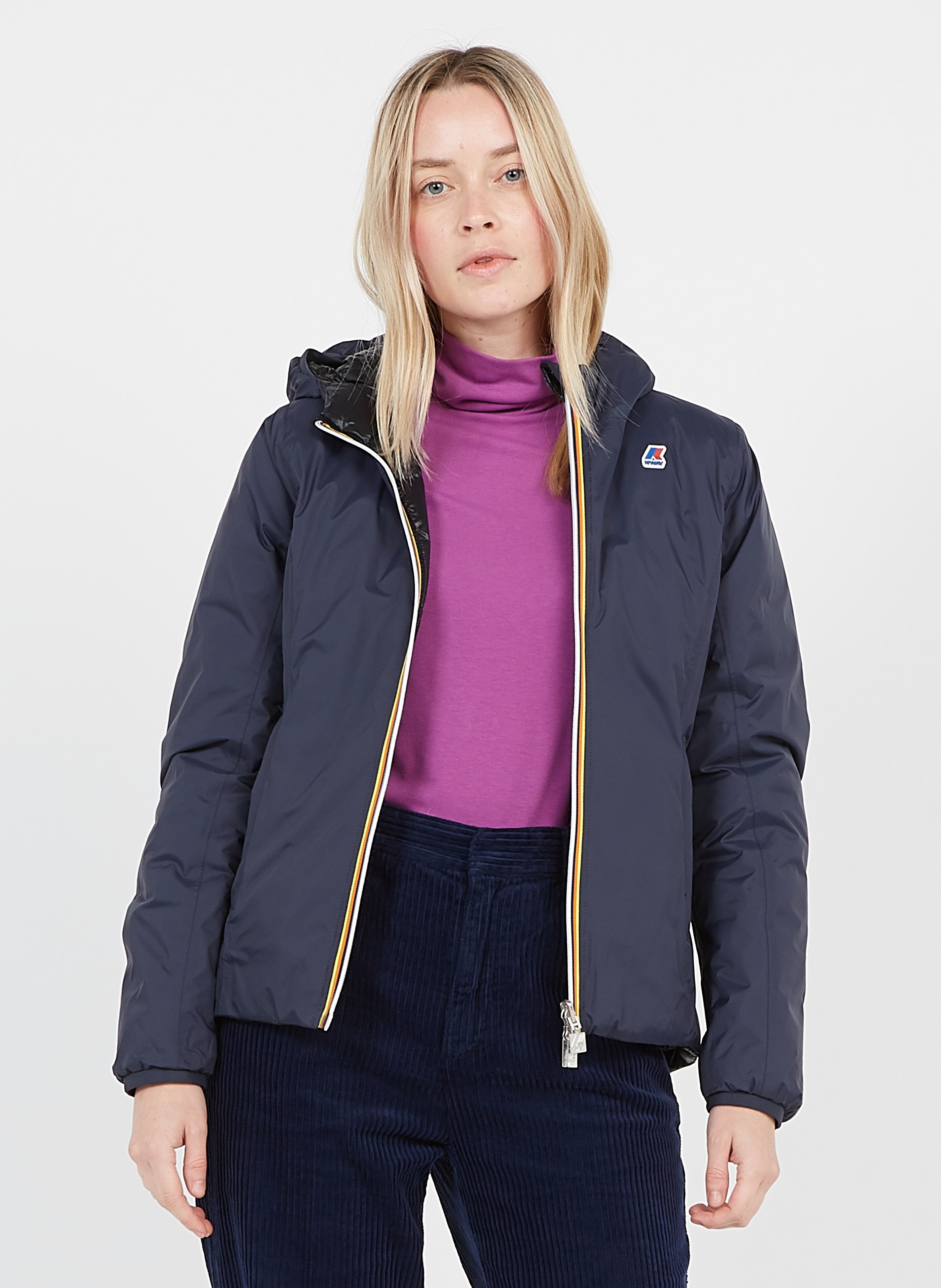 purple k way jacket