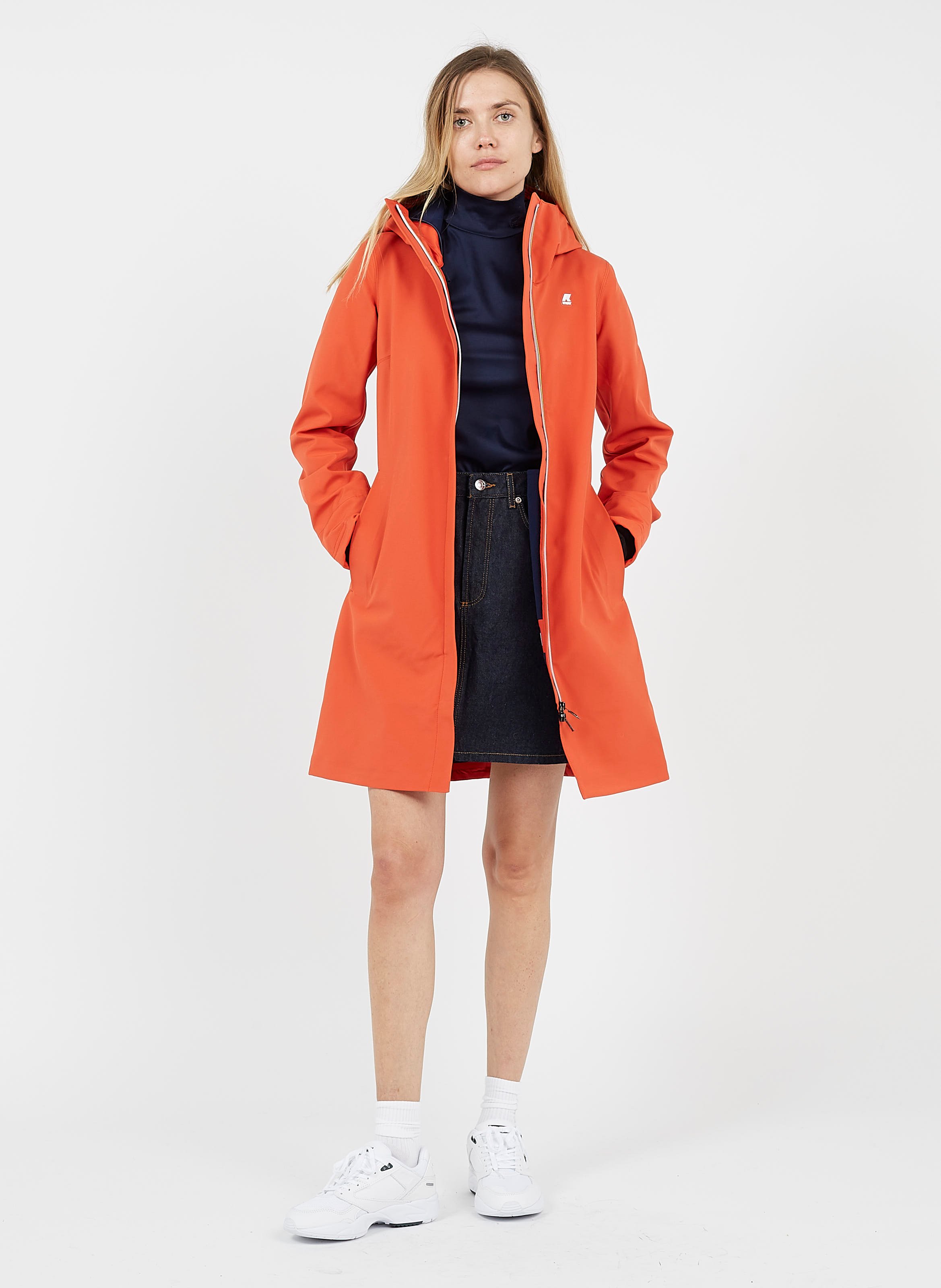 orange k way jacket