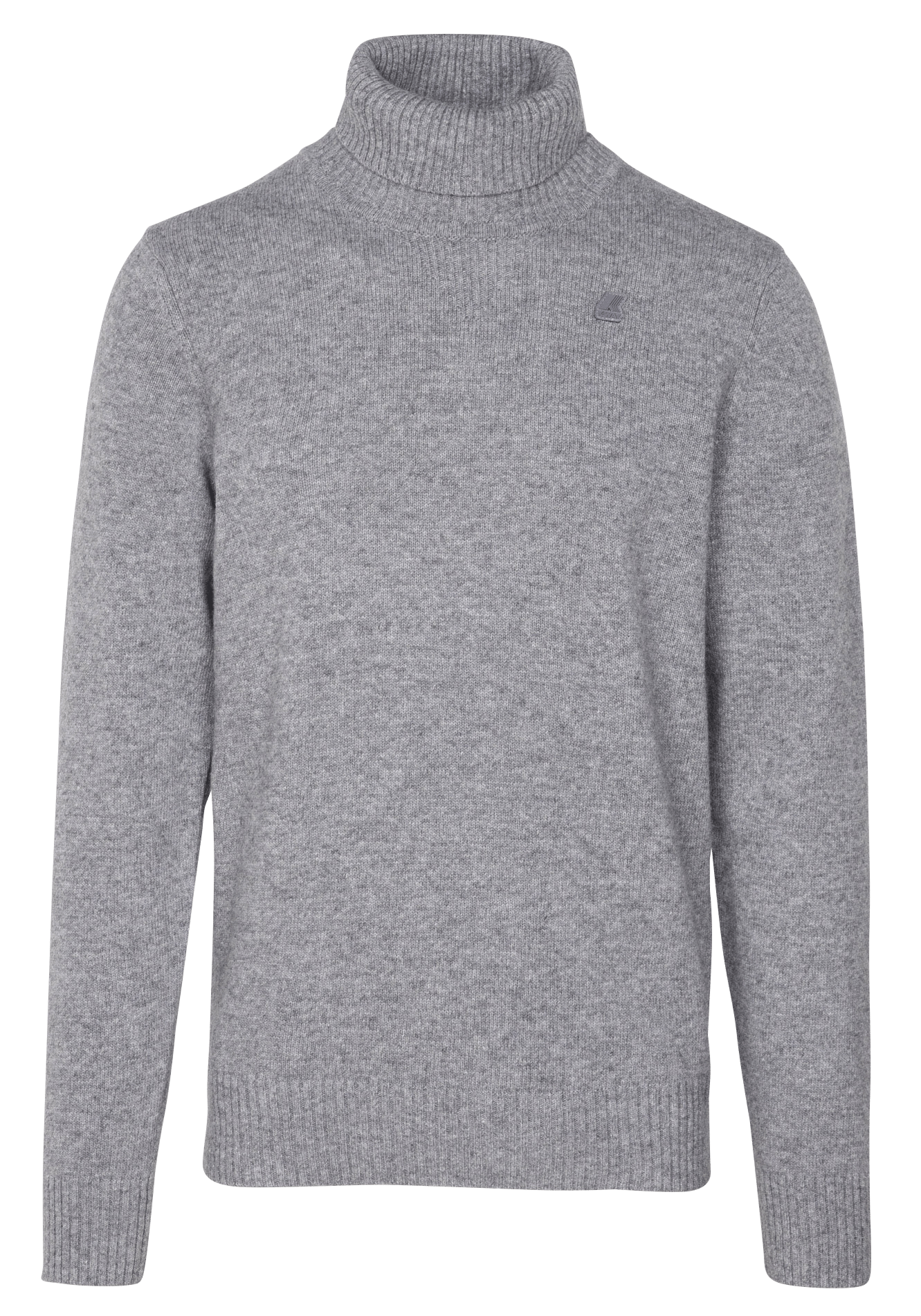 Wool-blend Turtleneck Sweater Grey Md 