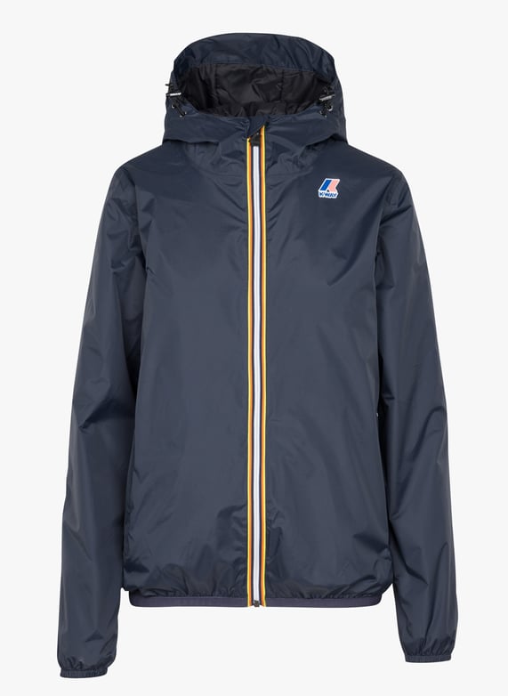 K WAY LE VRAI 3.0 CLAUDE WARM Blue K Way hooded zip up jacket