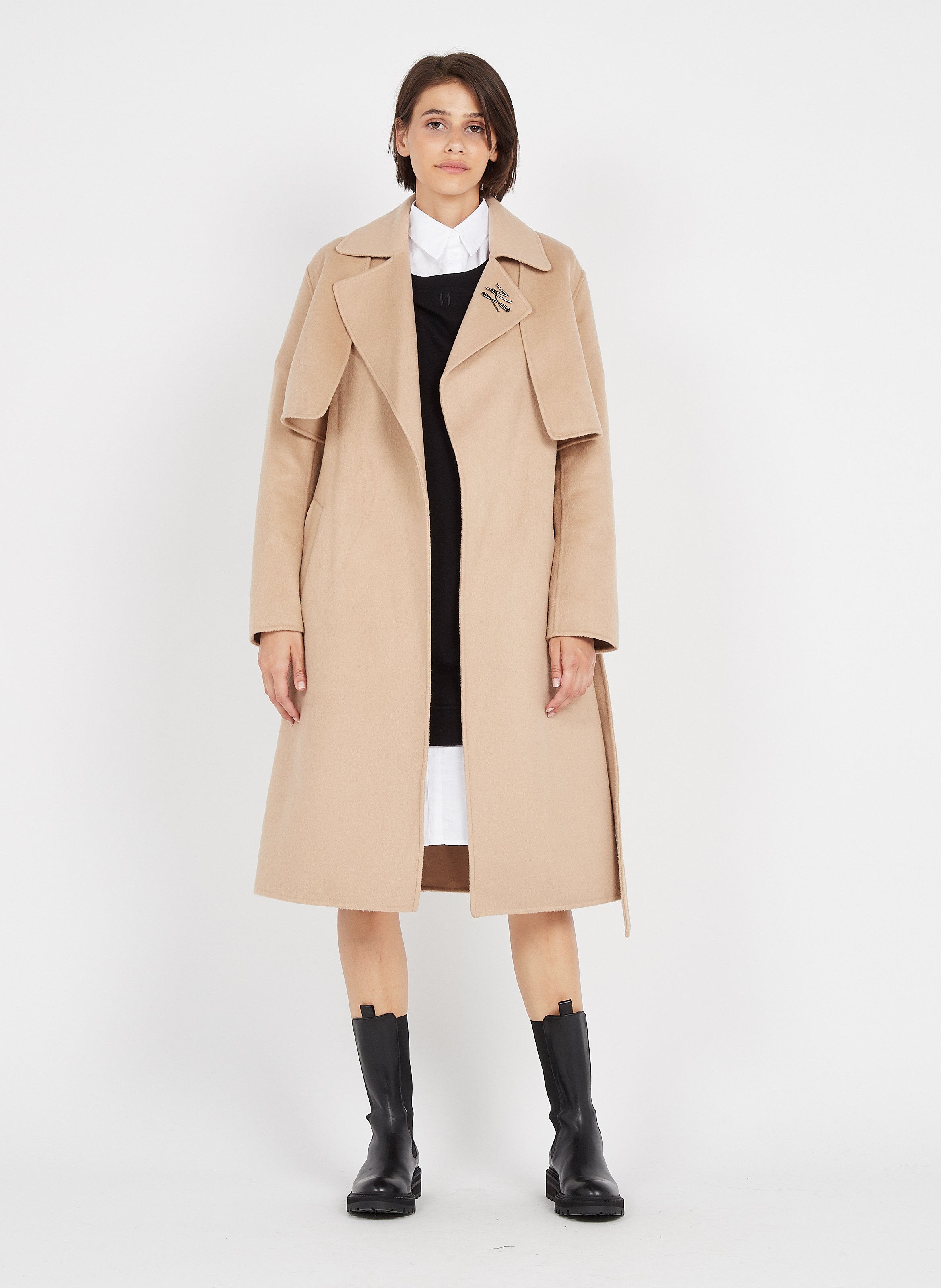 Wool-blend Coat Warm Sand Karl 