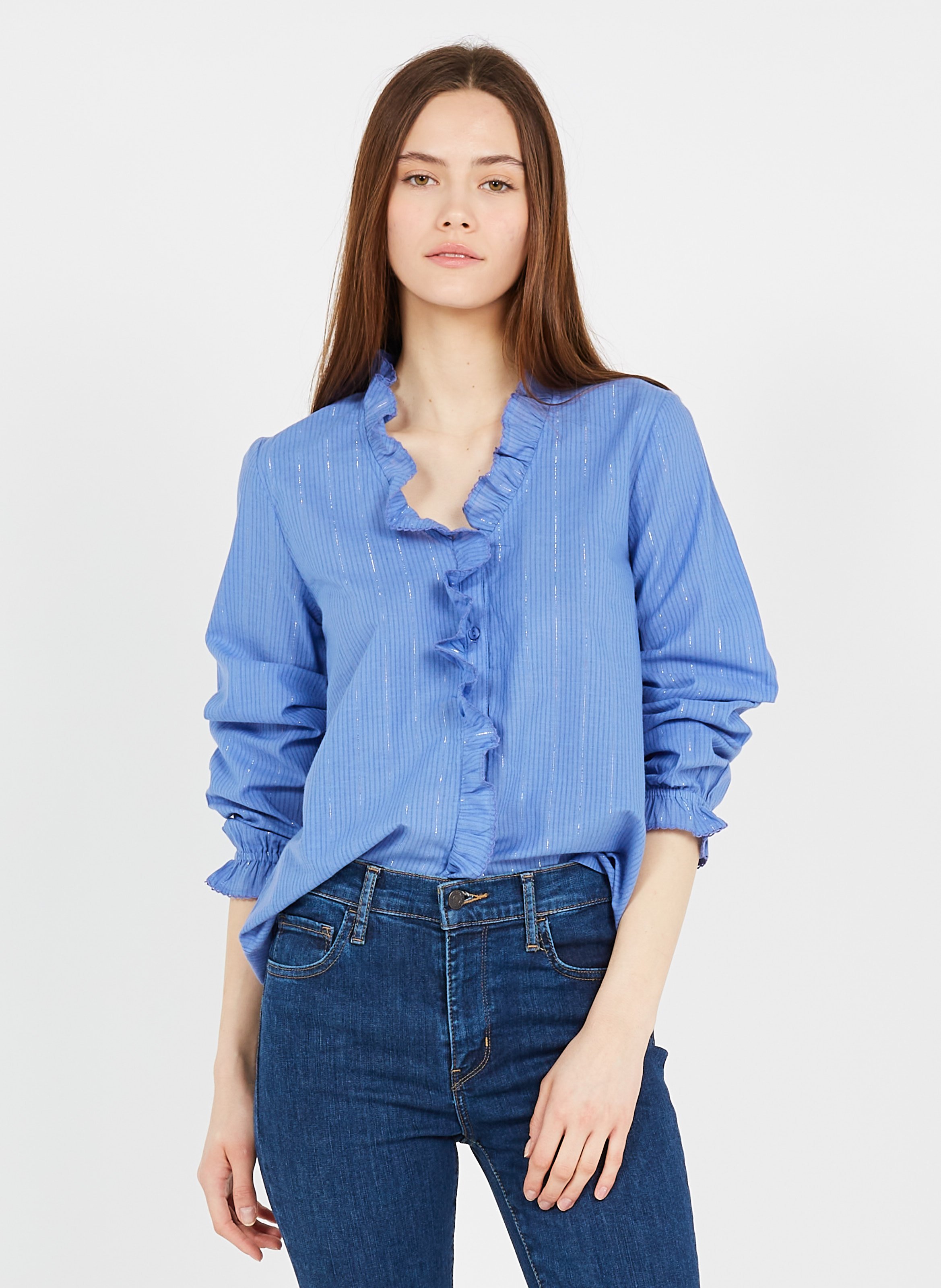 DK CHAMBRAY RUFFLE SHIRT | atelier-yuwa.ciao.jp